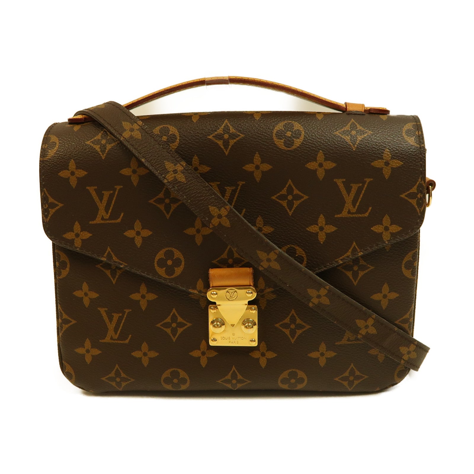 LOUIS VUITTON (PRICE DOWN) LV GHW Pochette Metis 2Way Shoulder Bag Monogram M44875 Brown