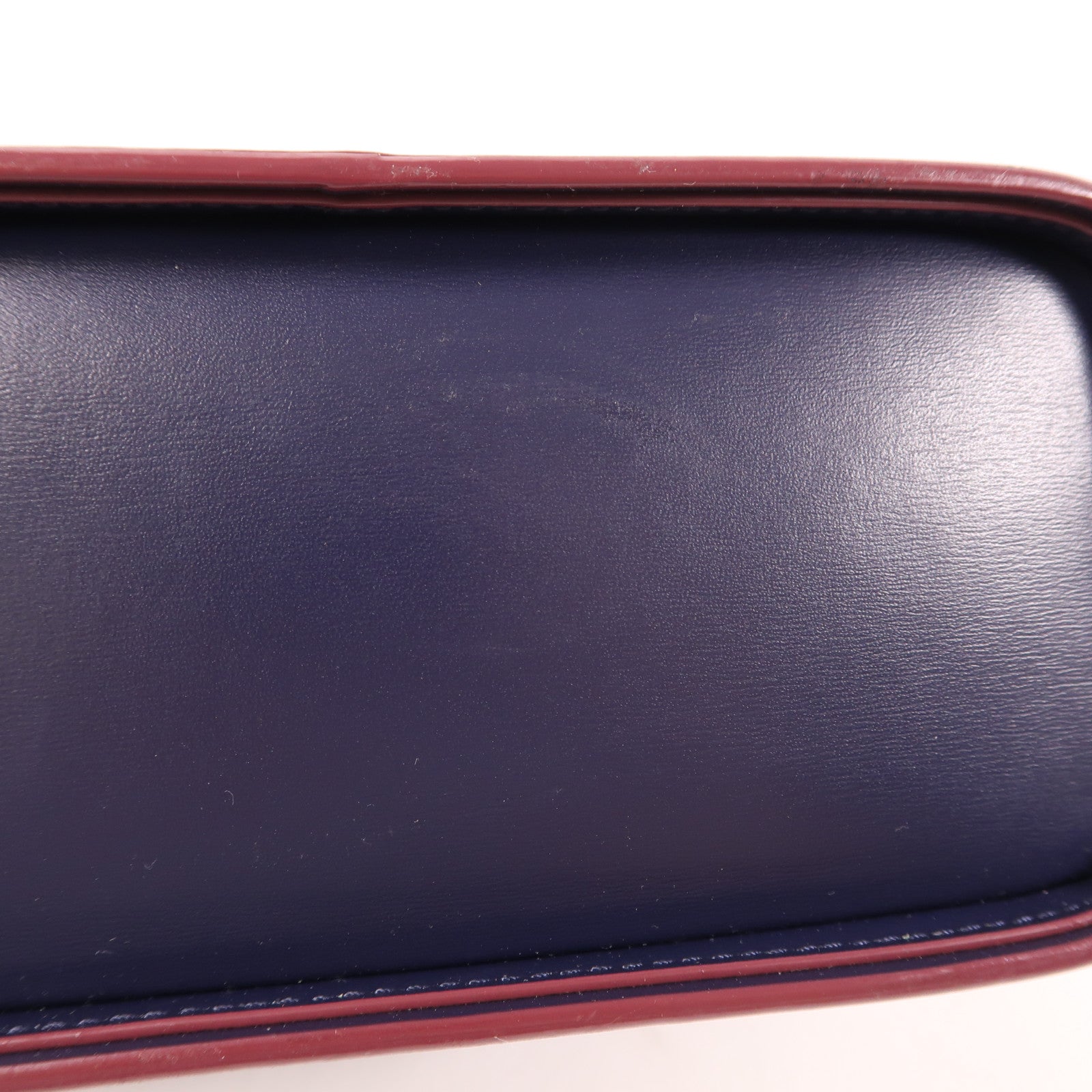 MCM GHW 2 Way Shoulder Hand Bag Calfskin Leather Blue