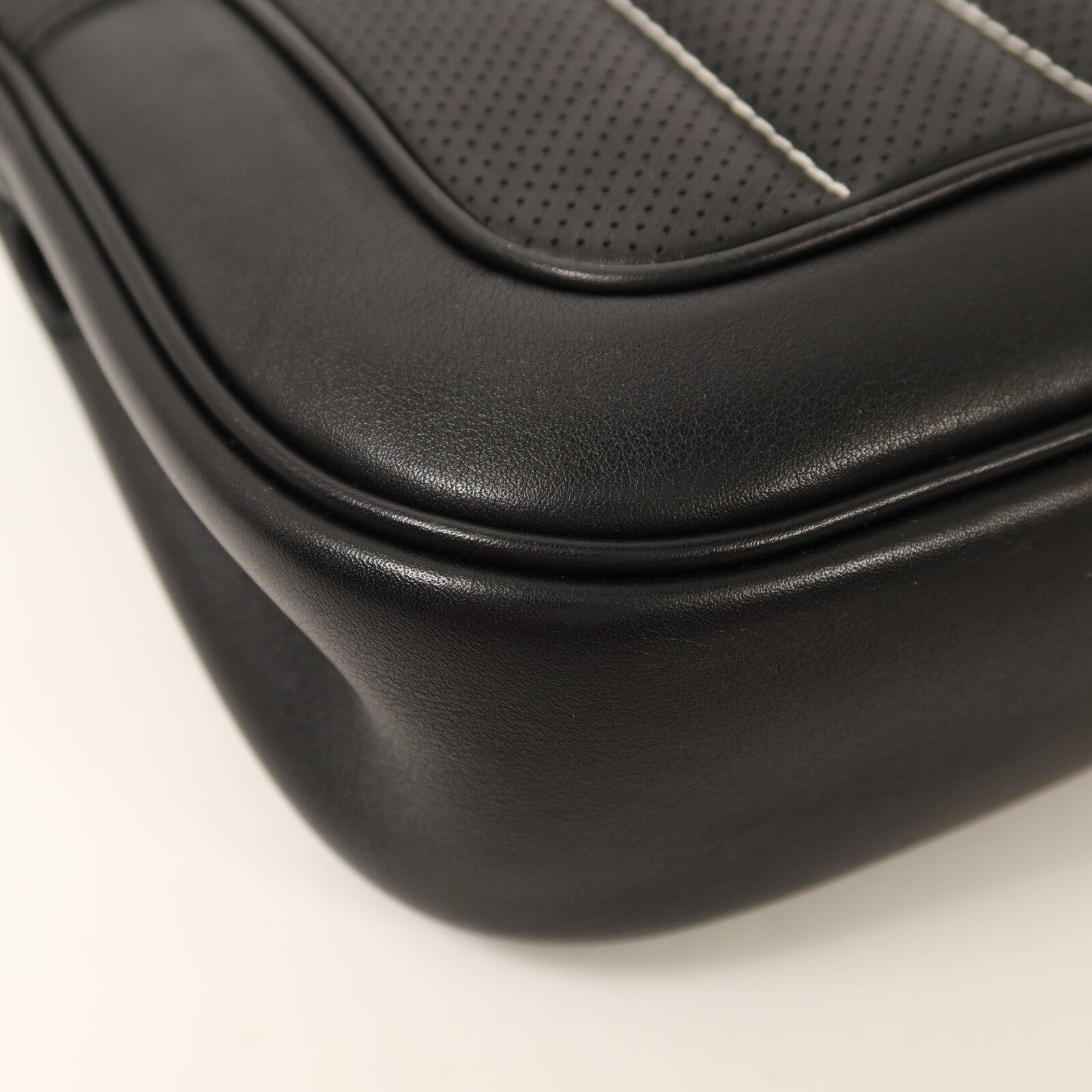 HERMES Swift皮革Mini Berline銀扣肩背袋Noir