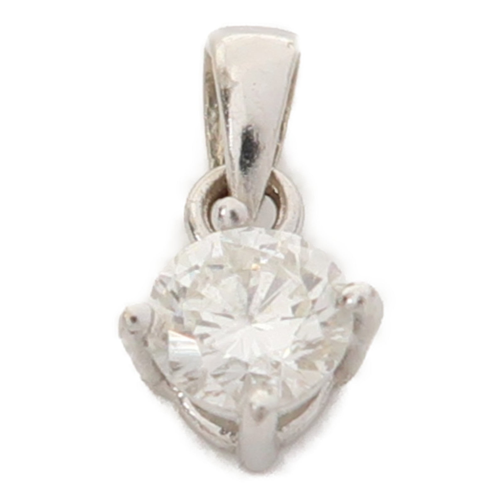 JEWELRY 18K白金Pendant0.30ct鑽石吊墜銀色