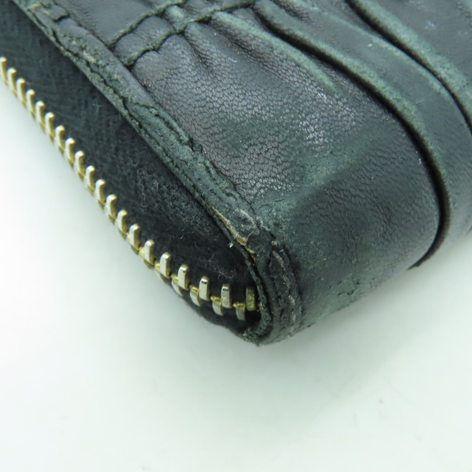 PRADA 【清倉大減價】皮革Zipper Long Wallet金扣長錢包黑色
