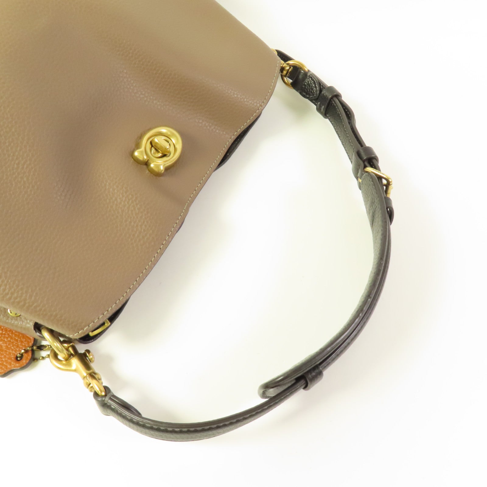 COACH 牛皮皮革Shoulder Bag金扣肩背袋