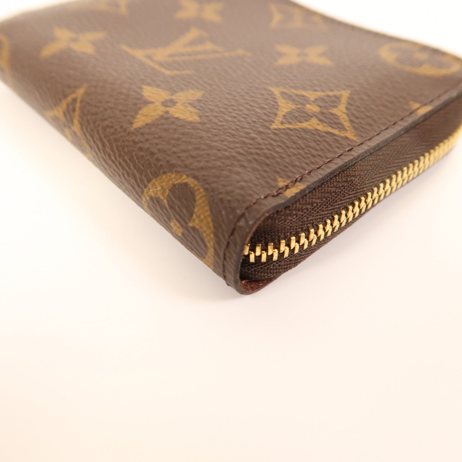 LOUIS VUITTON Monogram Zippy Coin Purse金扣零錢包啡色