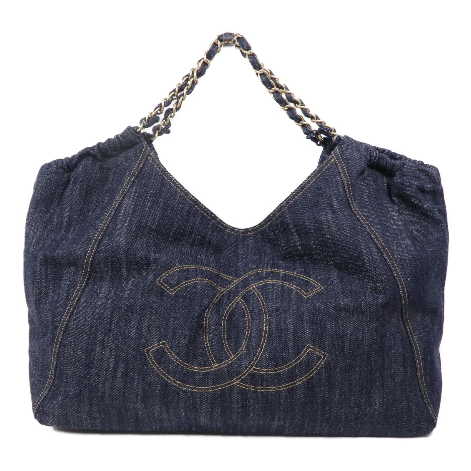CHANEL 牛仔布Coco Cabas Tote Bag肩背袋