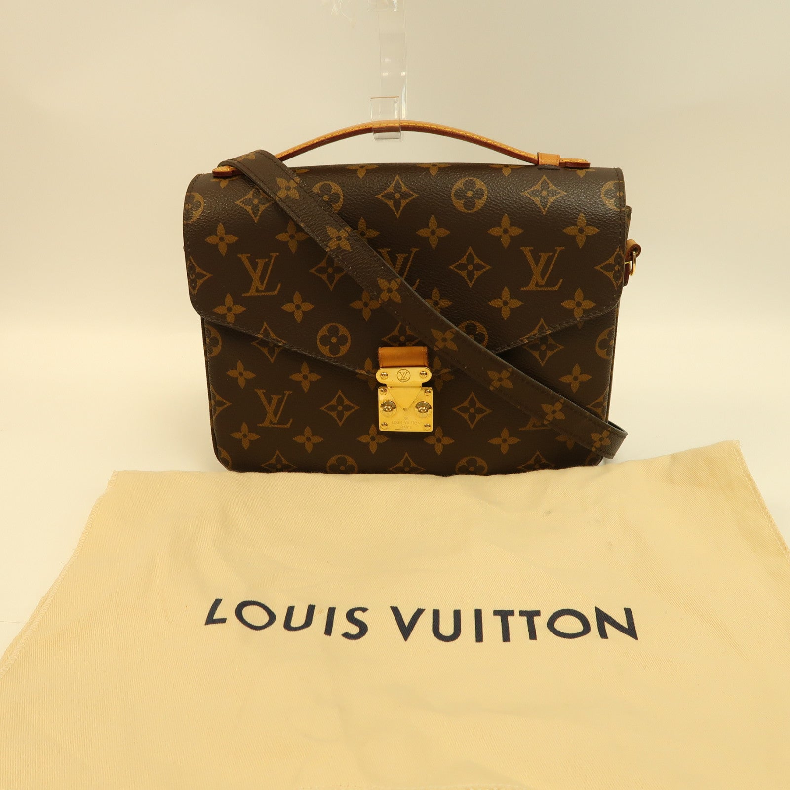 LOUIS VUITTON (PRICE DOWN) LV GHW Pochette Metis 2Way Shoulder Bag Monogram M44875 Brown