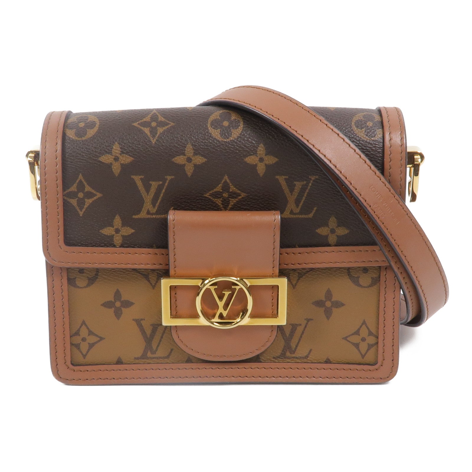 LOUIS VUITTON Monogram Reverse Mini Dauphine肩背袋