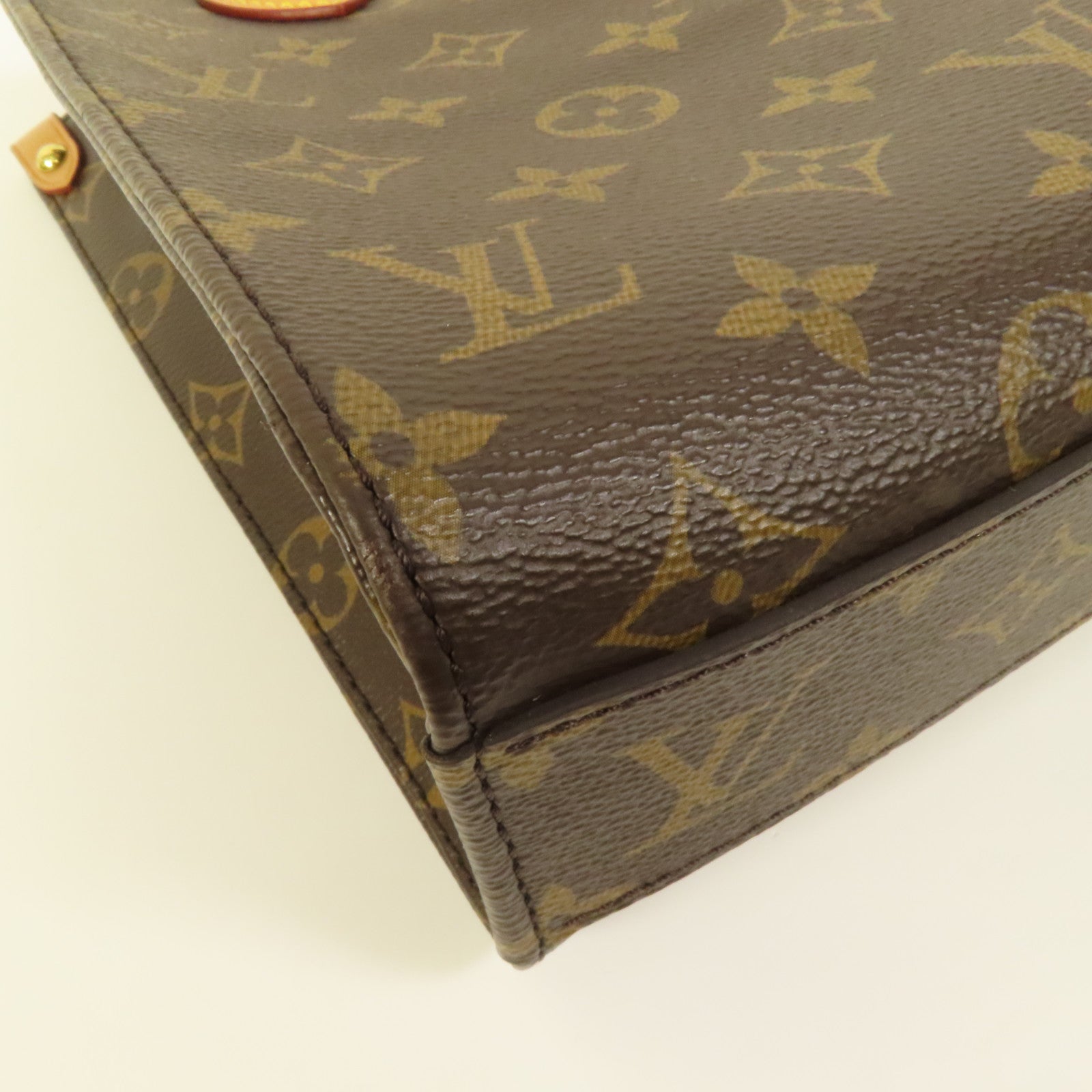 LOUIS VUITTON Monogram Sac Plat BB金扣手挽肩背兩用袋
