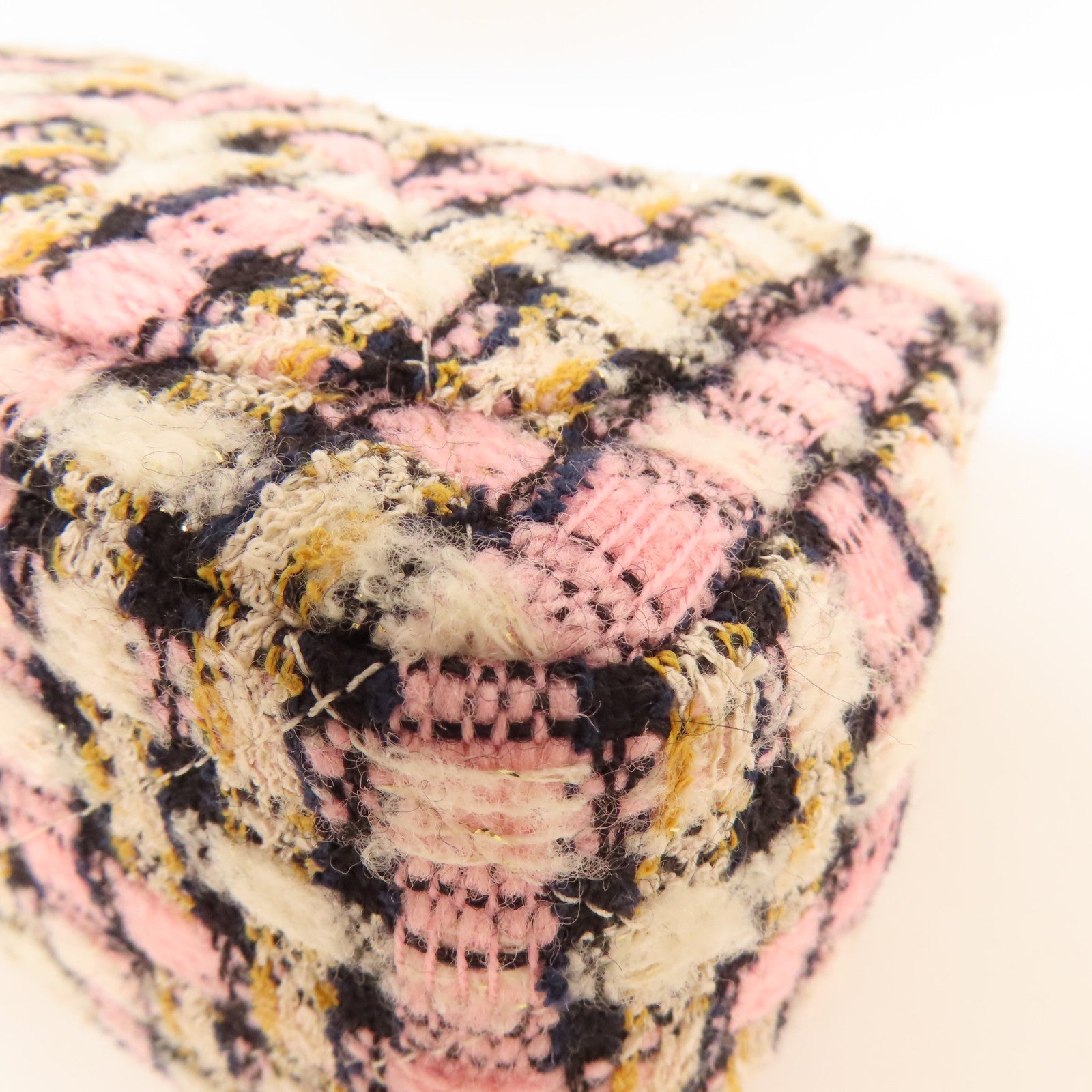 CHANEL 粗花呢Chain Shoulder金扣鏈帶肩背袋