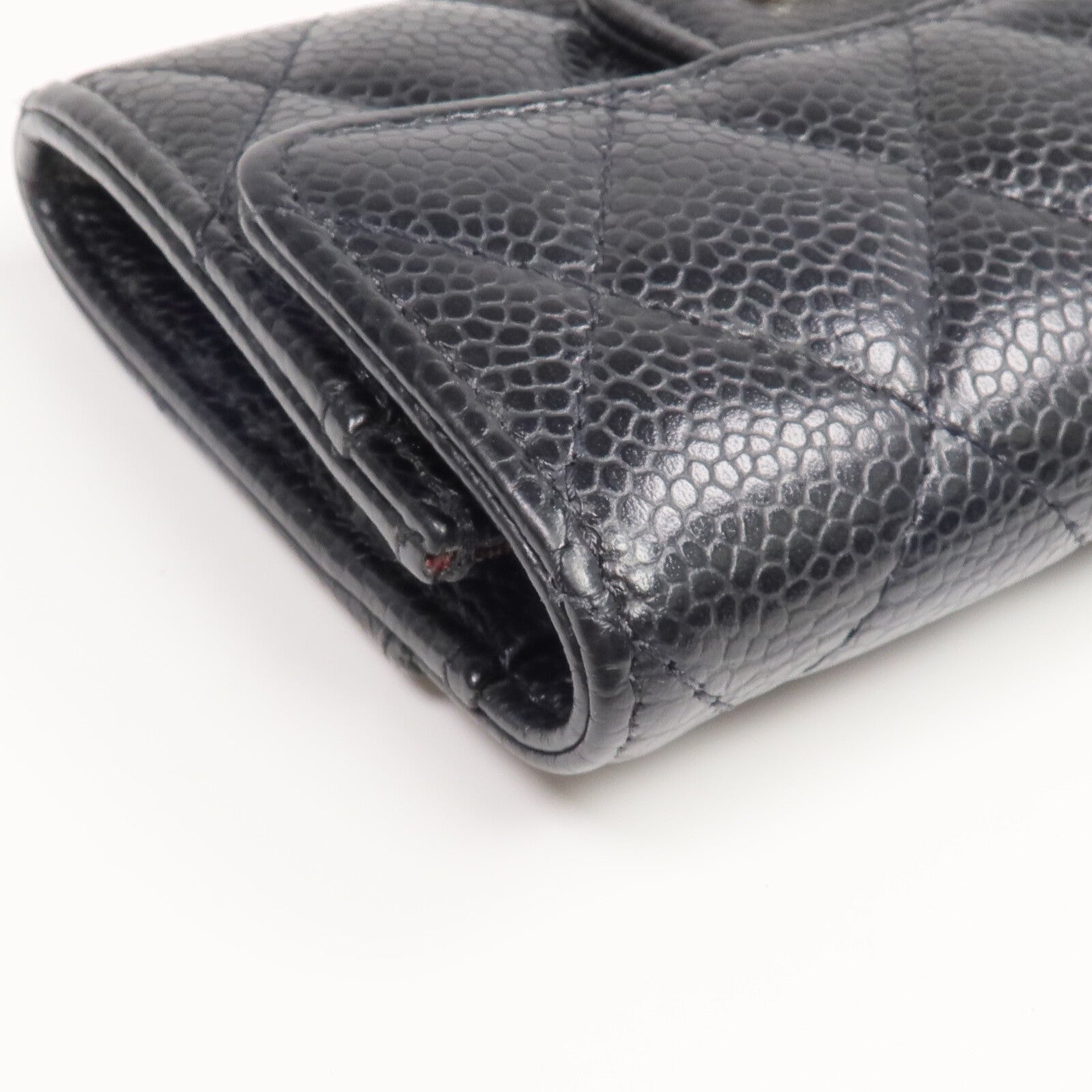 CHANEL 牛皮皮革Card Case銀扣卡片套
