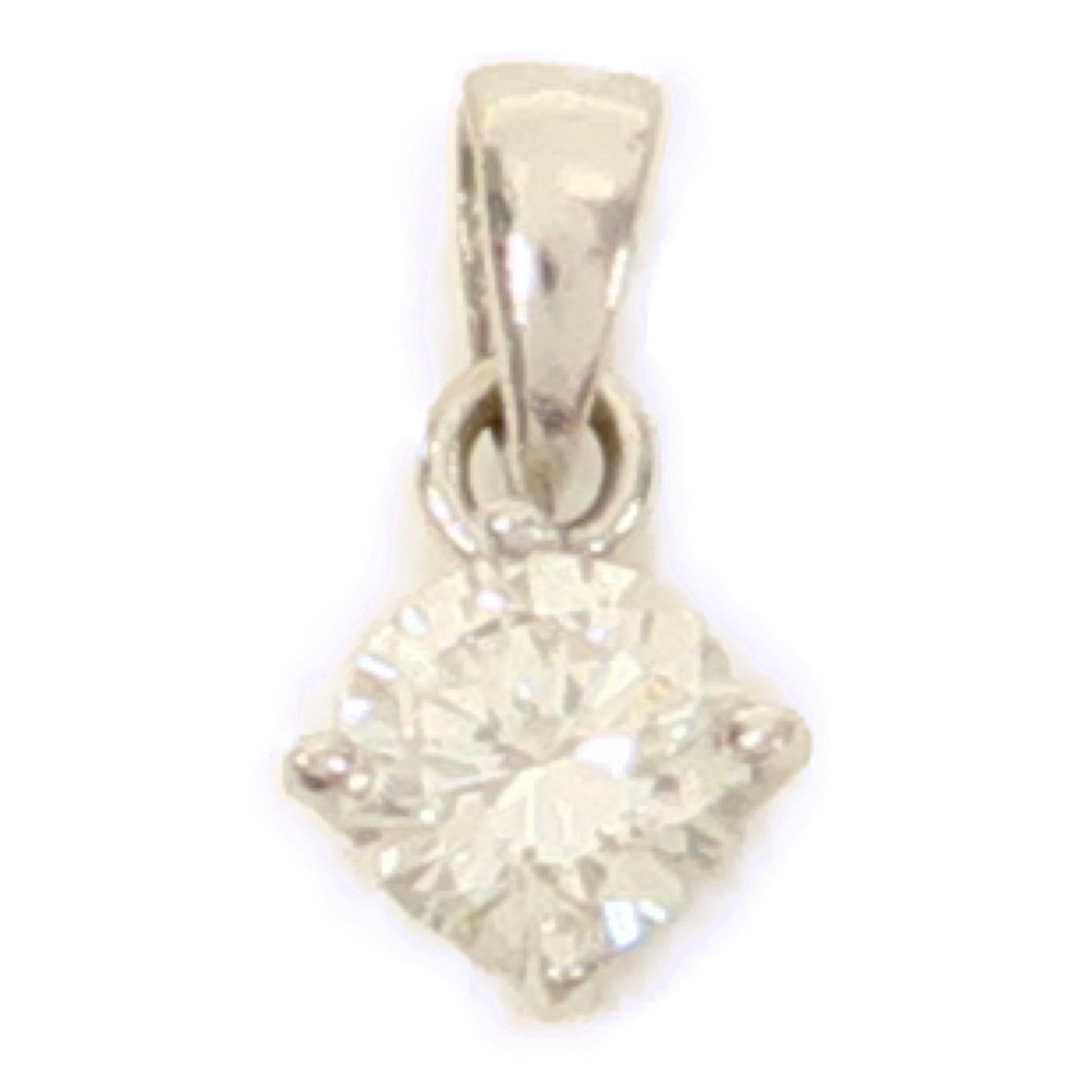 JEWELRY 18K白金Pendant0.30ct鑽石吊墜銀色