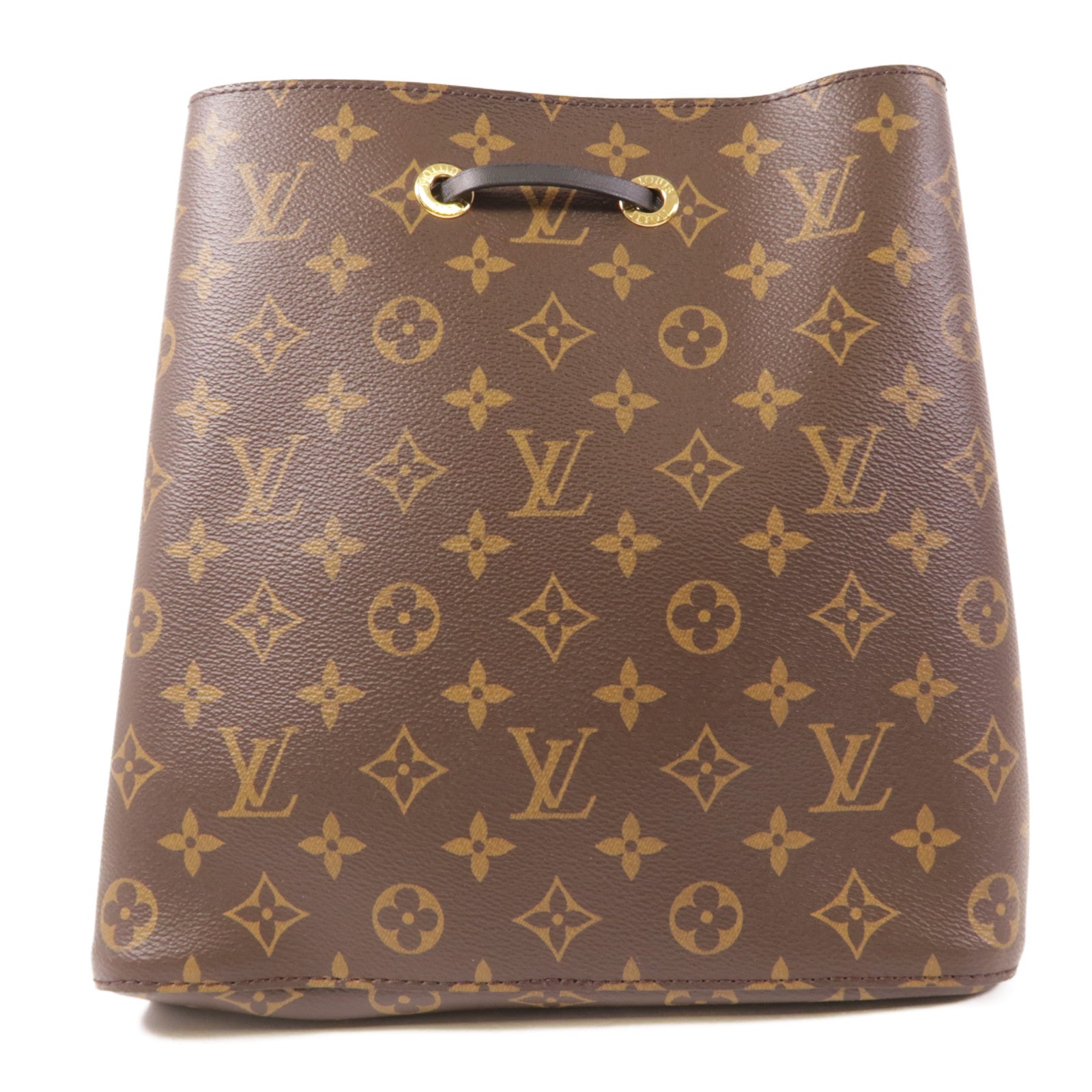LOUIS VUITTON Monogram Neo Noe MM金扣肩背袋棕色