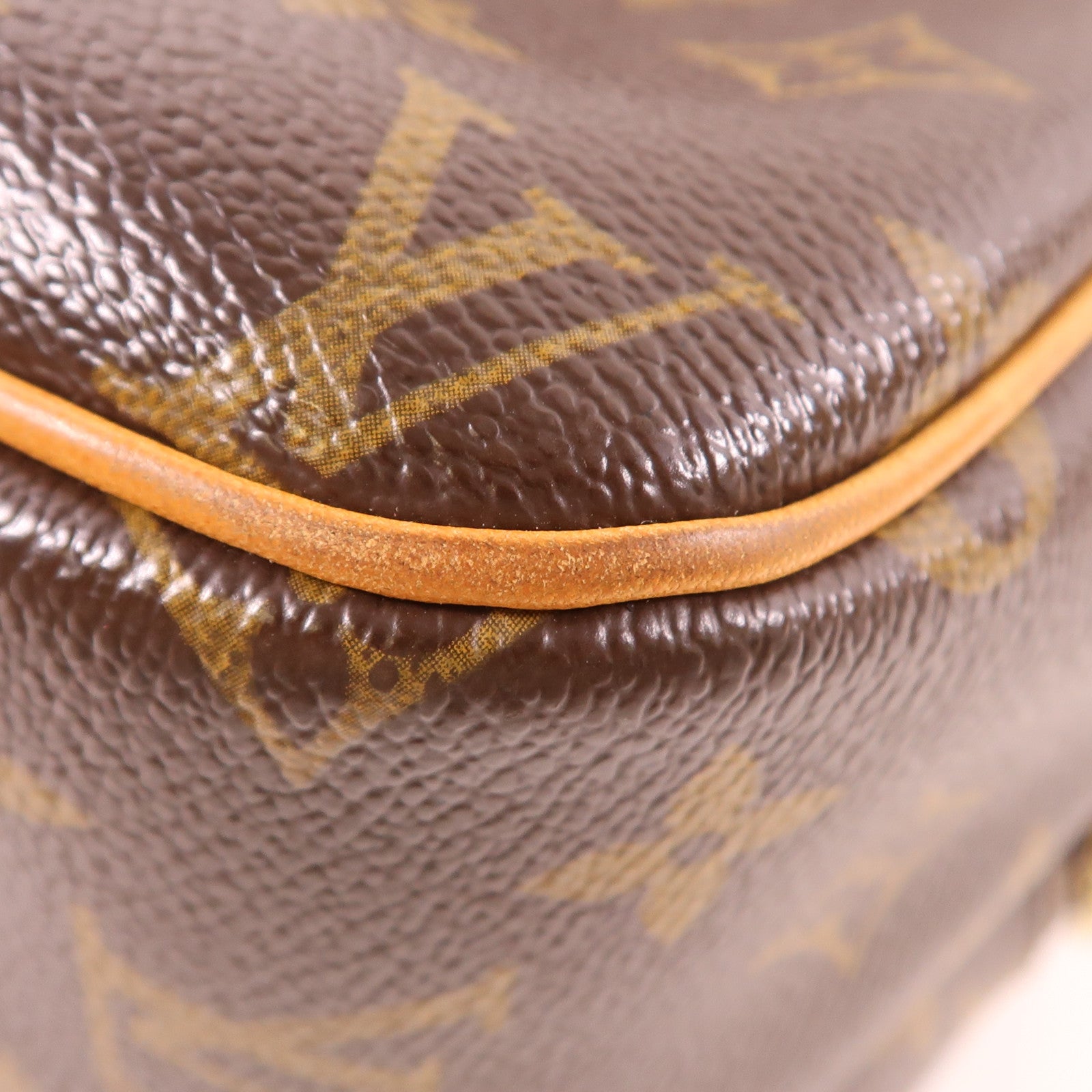LOUIS VUITTON Monogram Reporter PM金扣肩背袋棕色