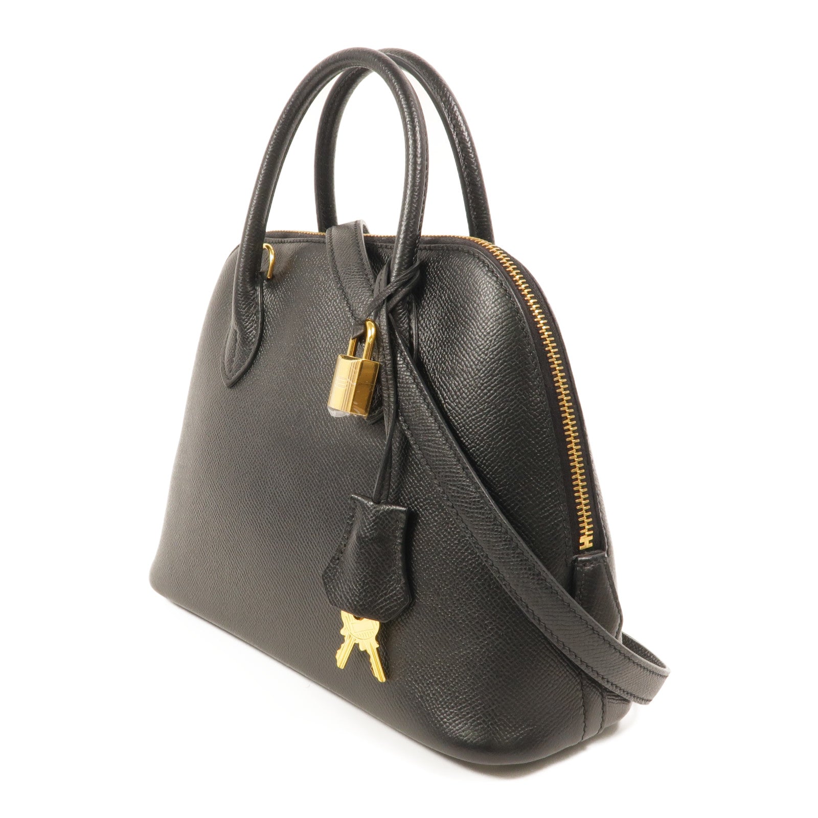 HERMES Epsom皮革Bolide 1923 25㎝手挽肩背兩用袋Noir