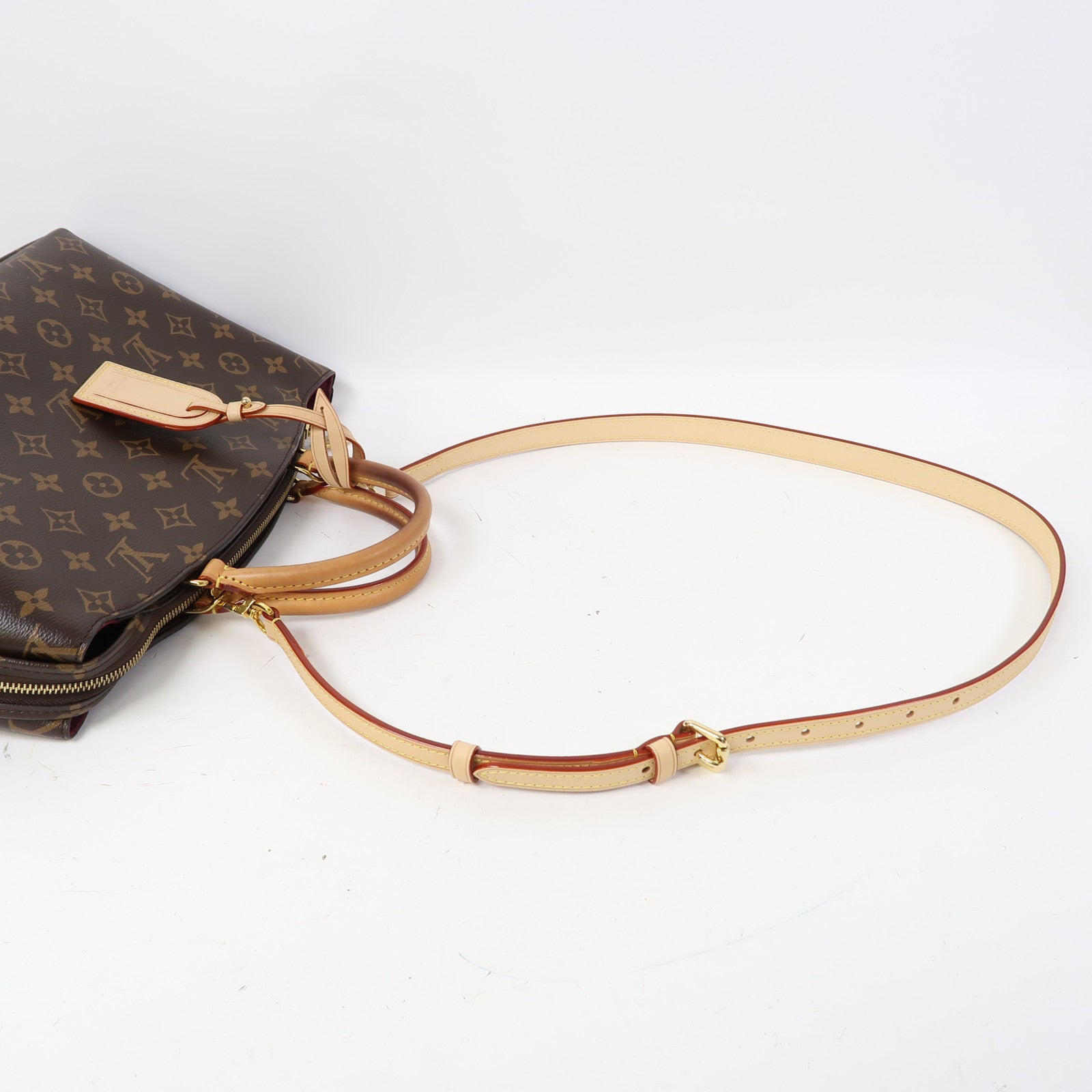 LOUIS VUITTON Monogram Petit Palais金扣手挽肩背兩用袋啡色