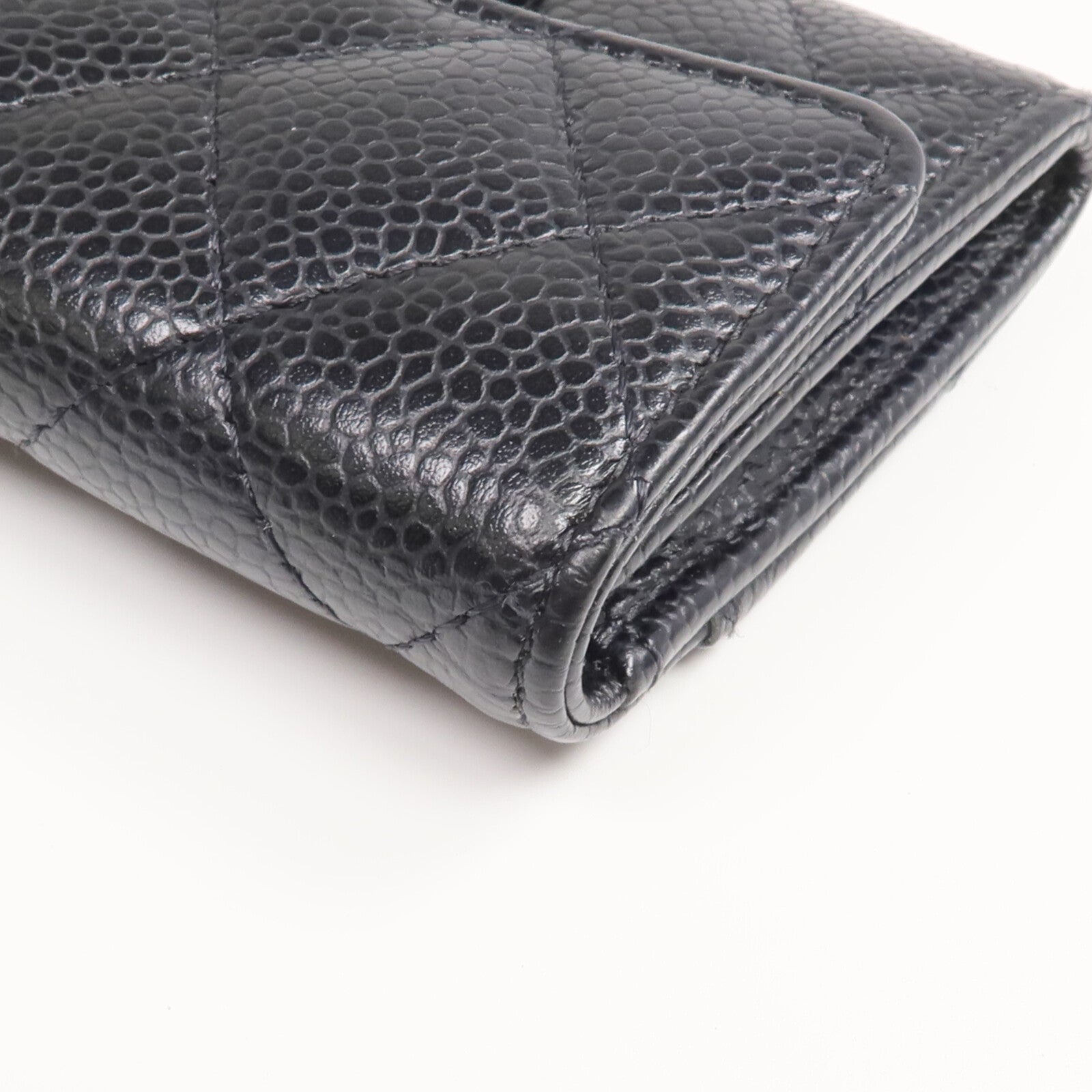CHANEL 牛皮皮革Card Case銀扣卡片套