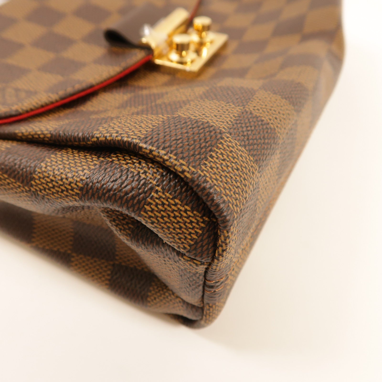 LOUIS VUITTON Damier Croisette金扣手挽肩背兩用袋