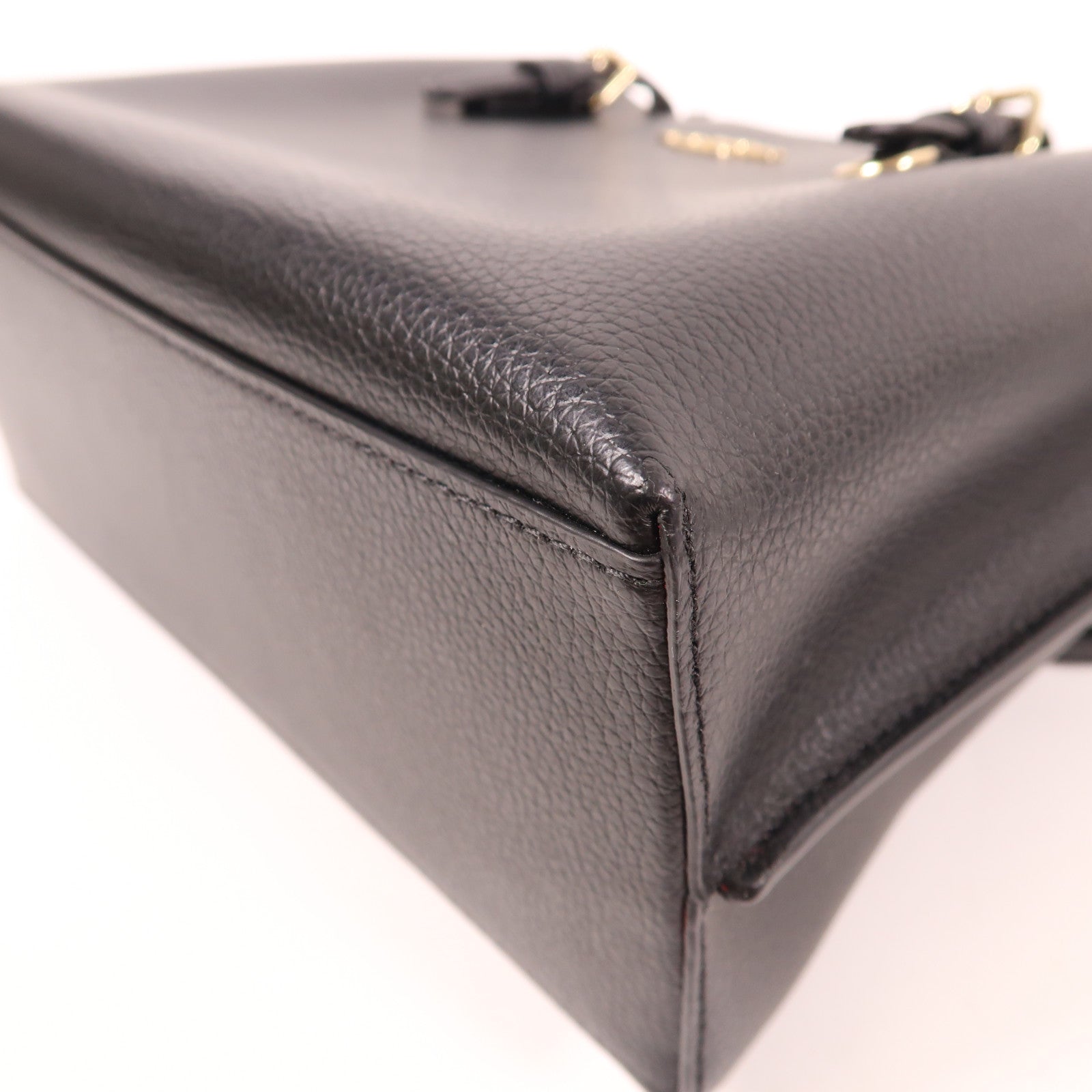 COACH 皮革2 Way Shoulder Bag金扣手挽肩背兩用袋黑色