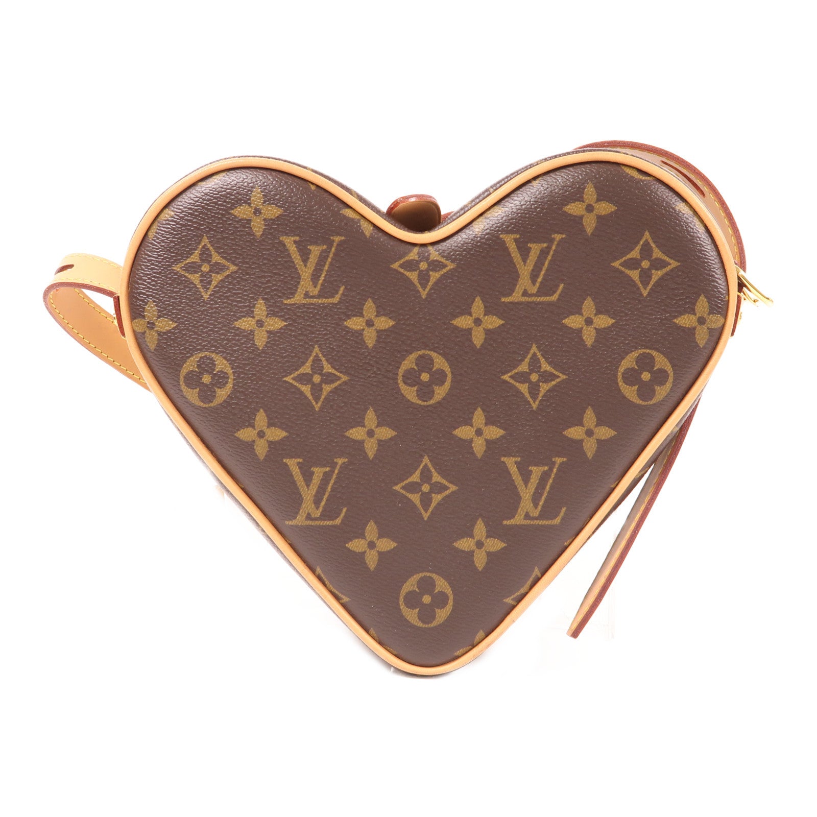 LOUIS VUITTON Monogram Game On Coeur金扣肩背袋啡色