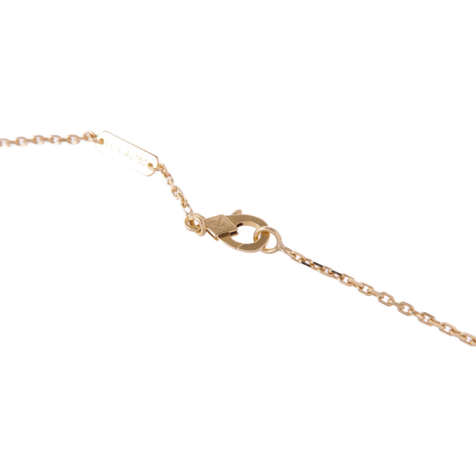 Van Cleef & Arpels 18K黃金Alhambra Pendant瑪瑙項鍊