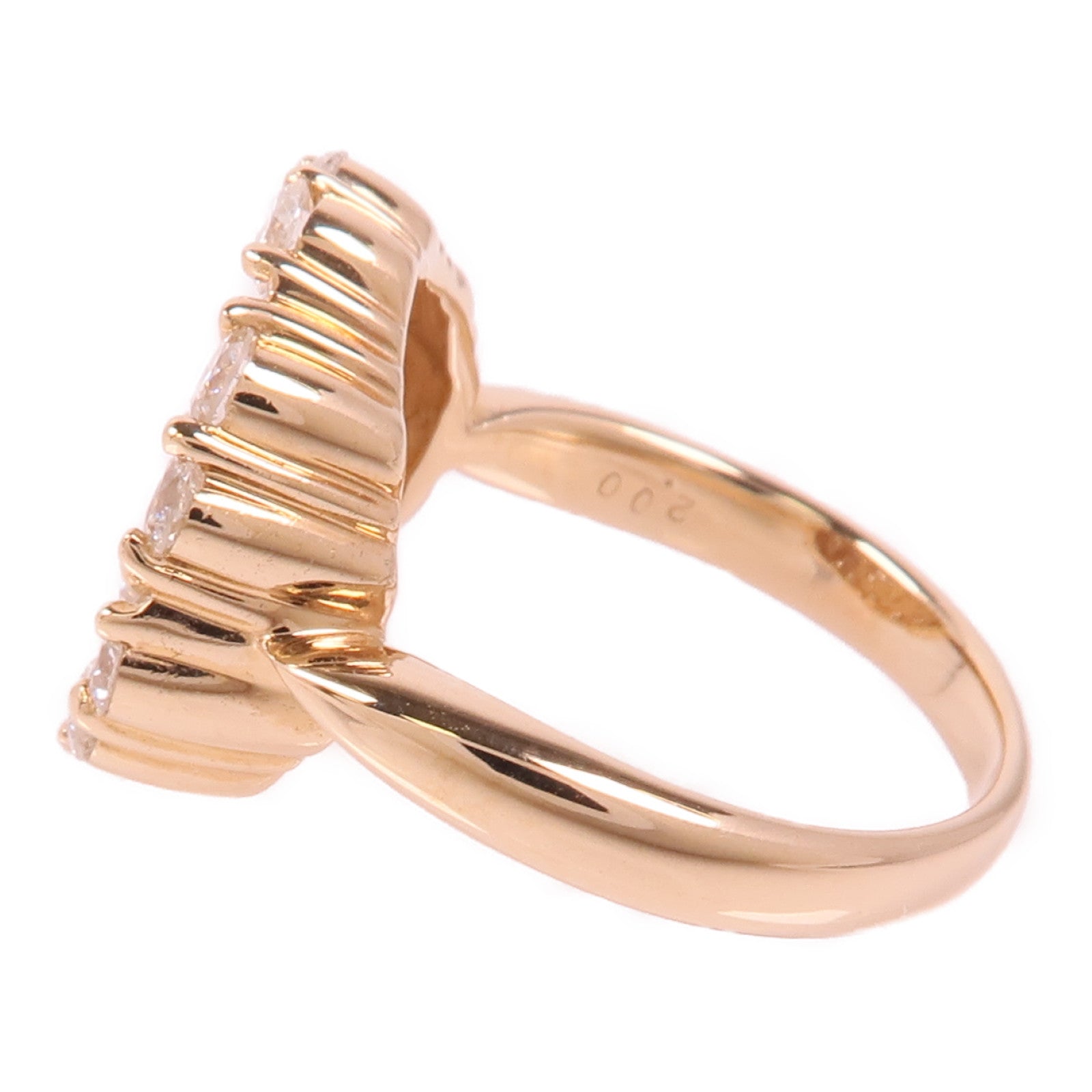 JEWELRY 【激減優惠】18K玫瑰金Diamond Ring鑽石戒指US#4.5