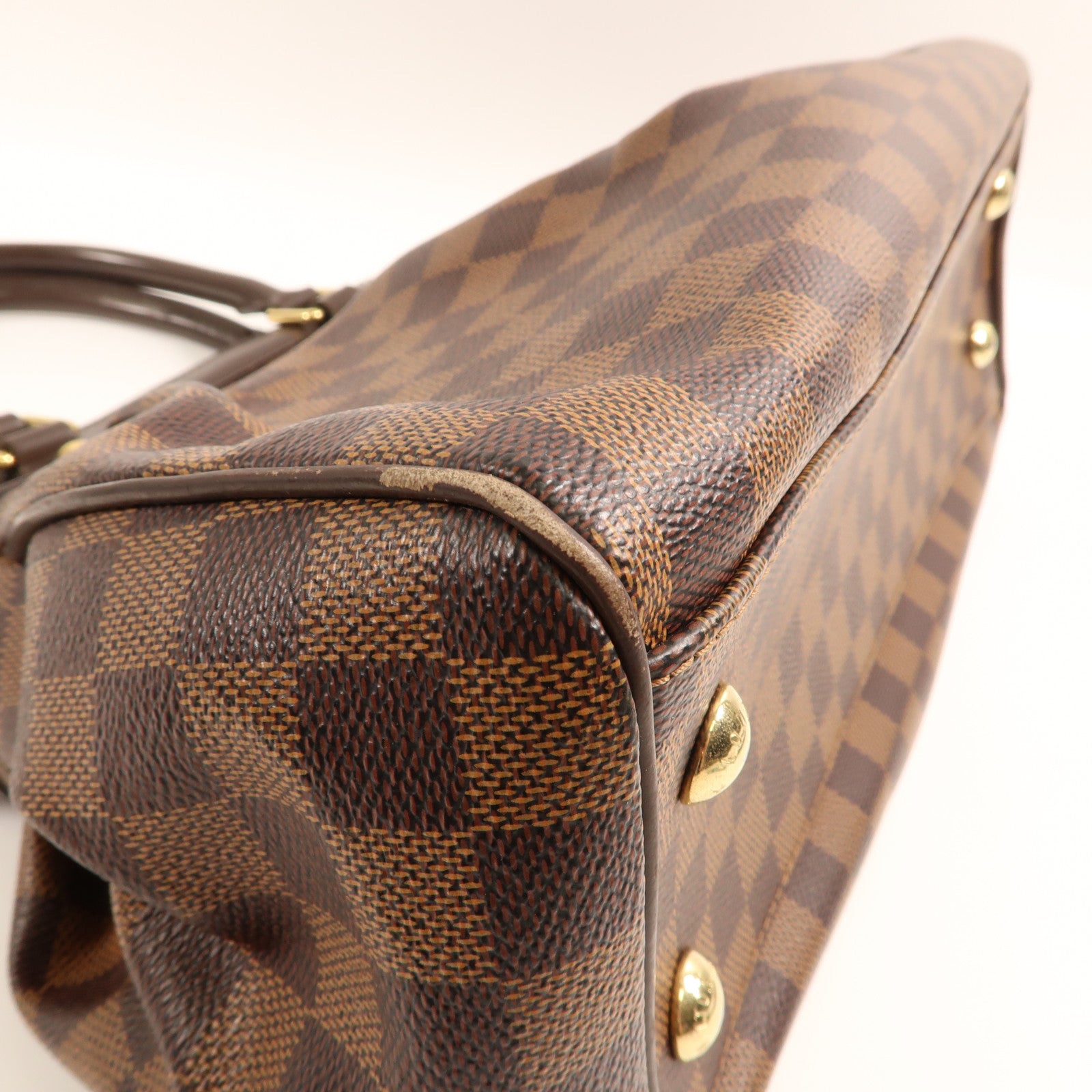 LOUIS VUITTON 【激減優惠】Damier Trevi金扣手挽肩背兩用袋棕色