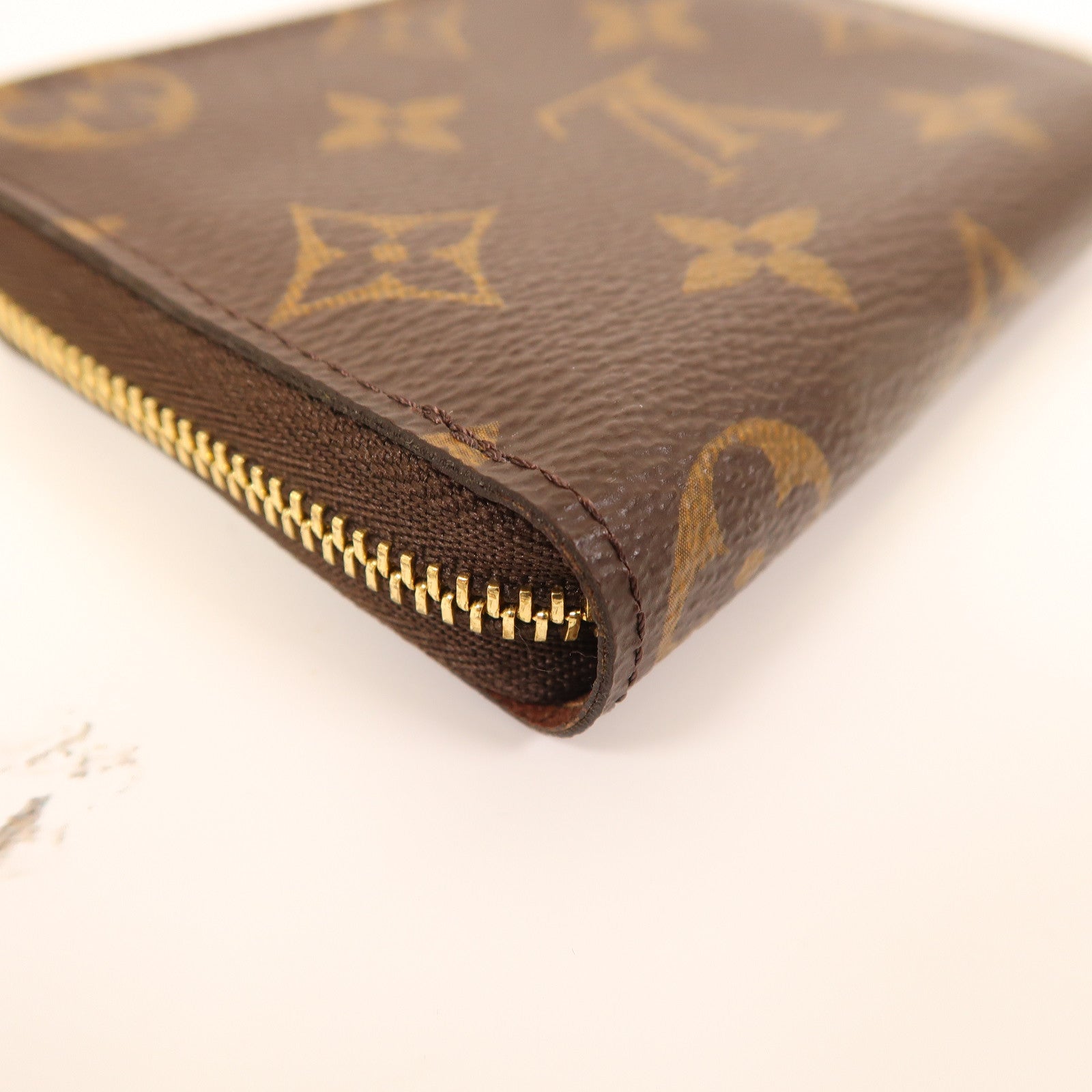 LOUIS VUITTON Monogram Zippy Coin Purse金扣零錢包啡色