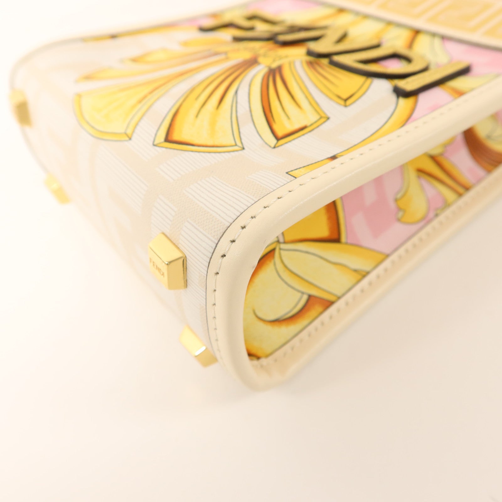 FENDI 【激減優惠】牛皮皮革Sunshine Mini金扣手挽肩背兩用袋