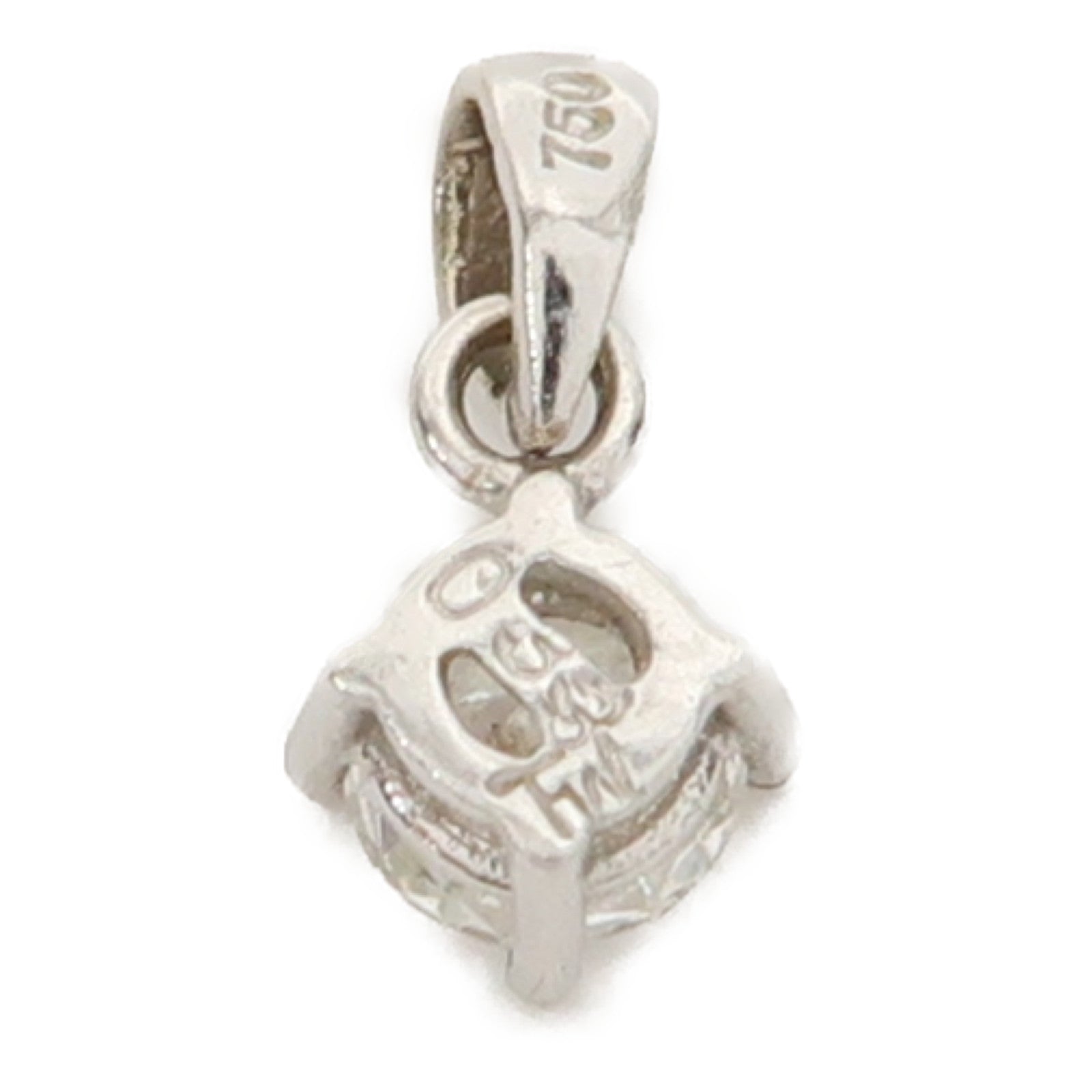 JEWELRY 18K白金Pendant0.30ct鑽石吊墜銀色
