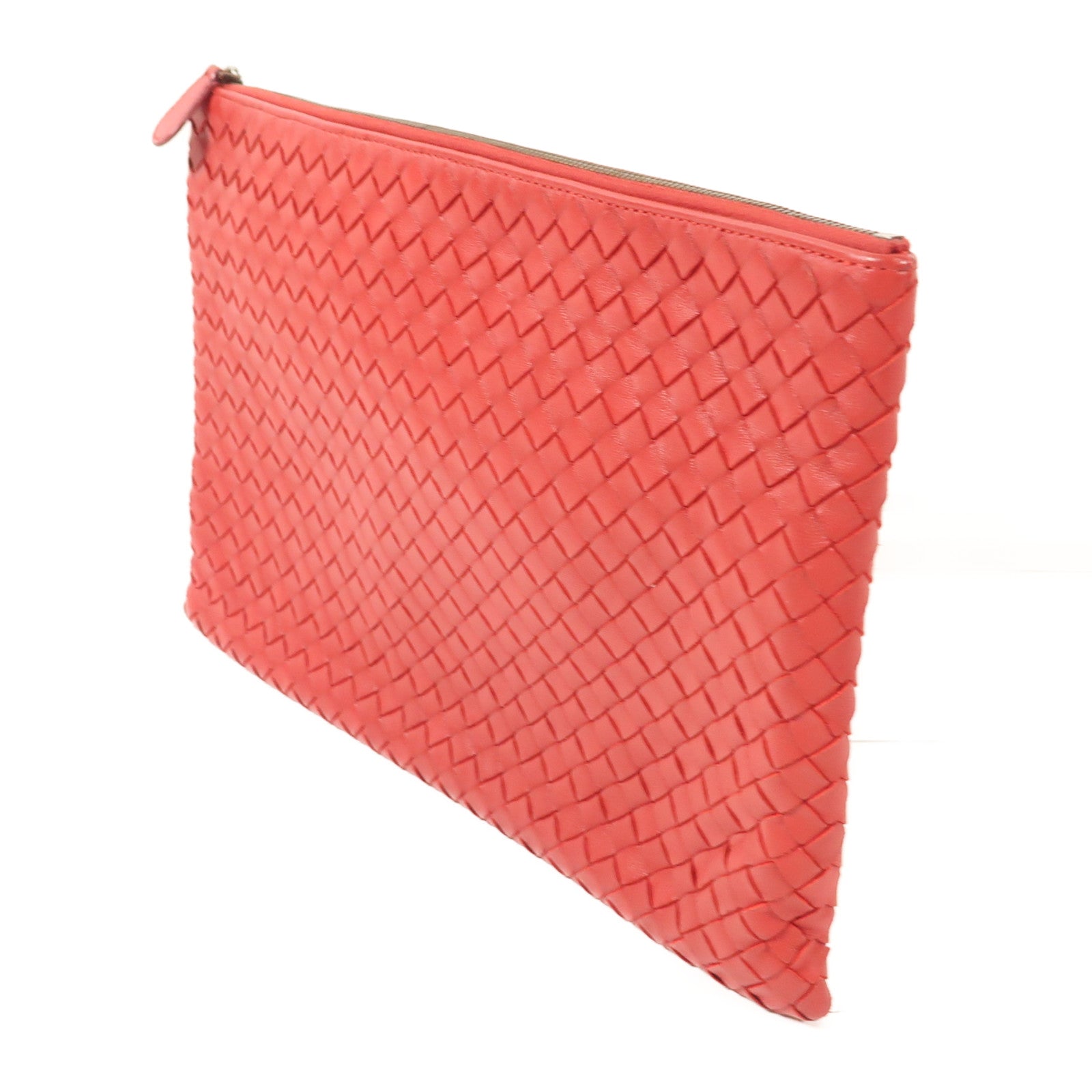 BOTTEGA VENETA 羊皮皮革Pouch金扣手拿包