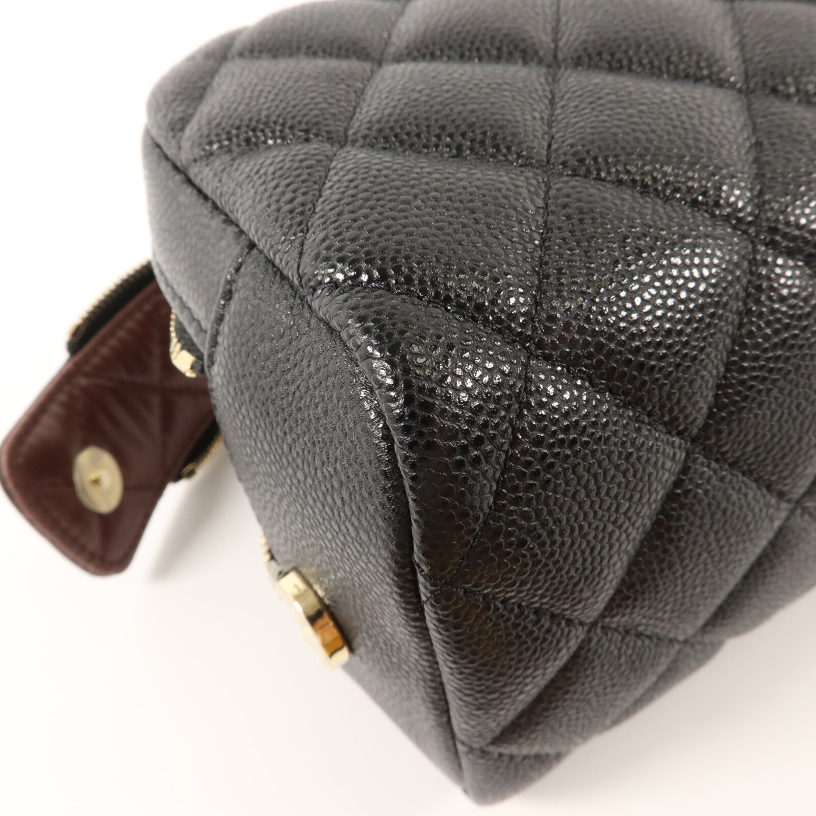 CHANEL 牛皮皮革Classic Double Zipper Cosmetic Bag小袋