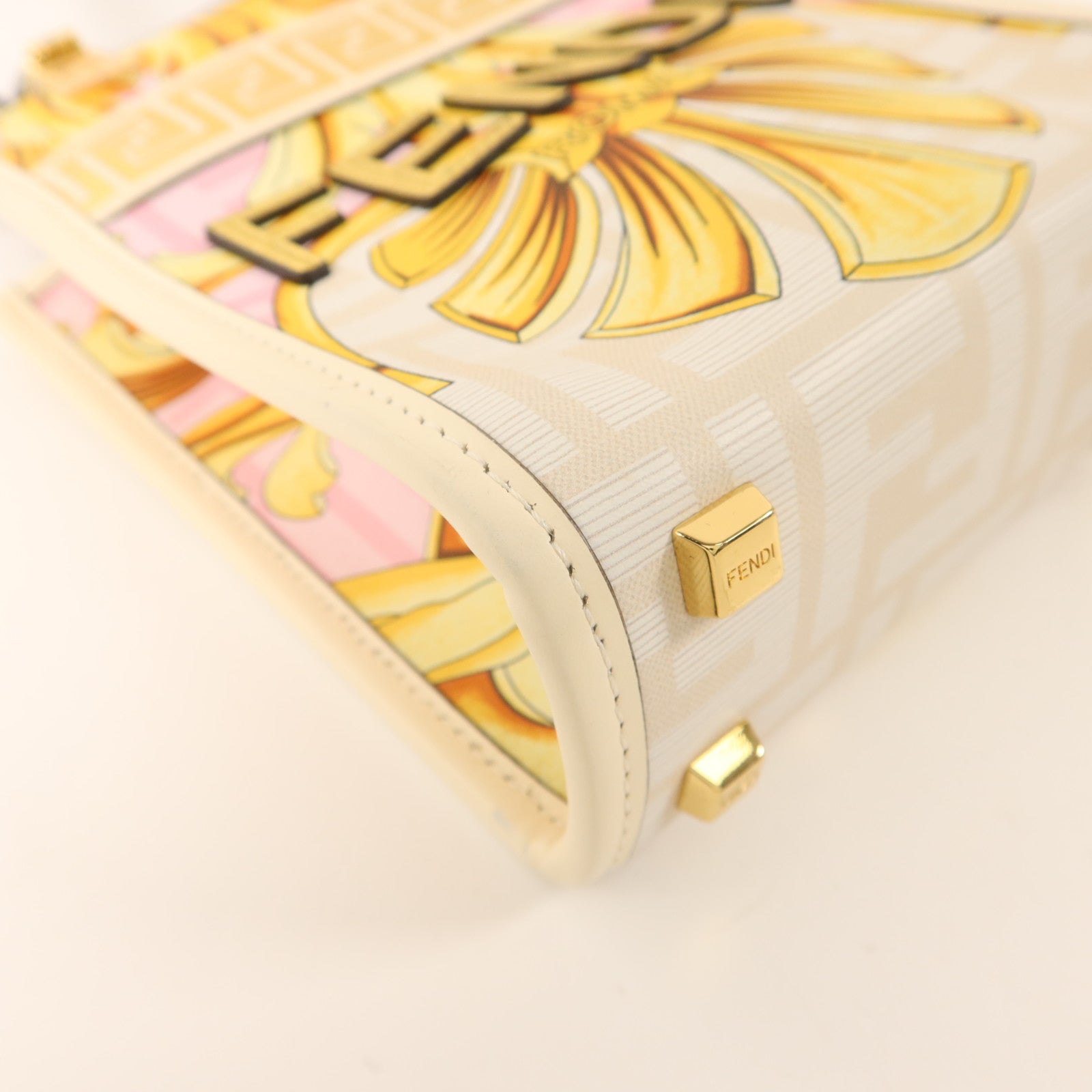FENDI 【激減優惠】牛皮皮革Sunshine Mini金扣手挽肩背兩用袋