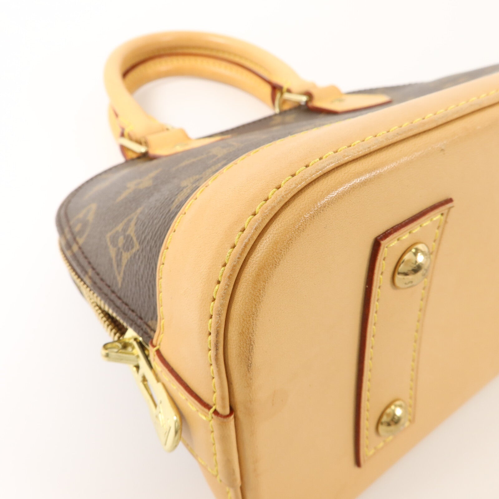 LOUIS VUITTON Monogram Alma BB金扣手挽肩背兩用袋