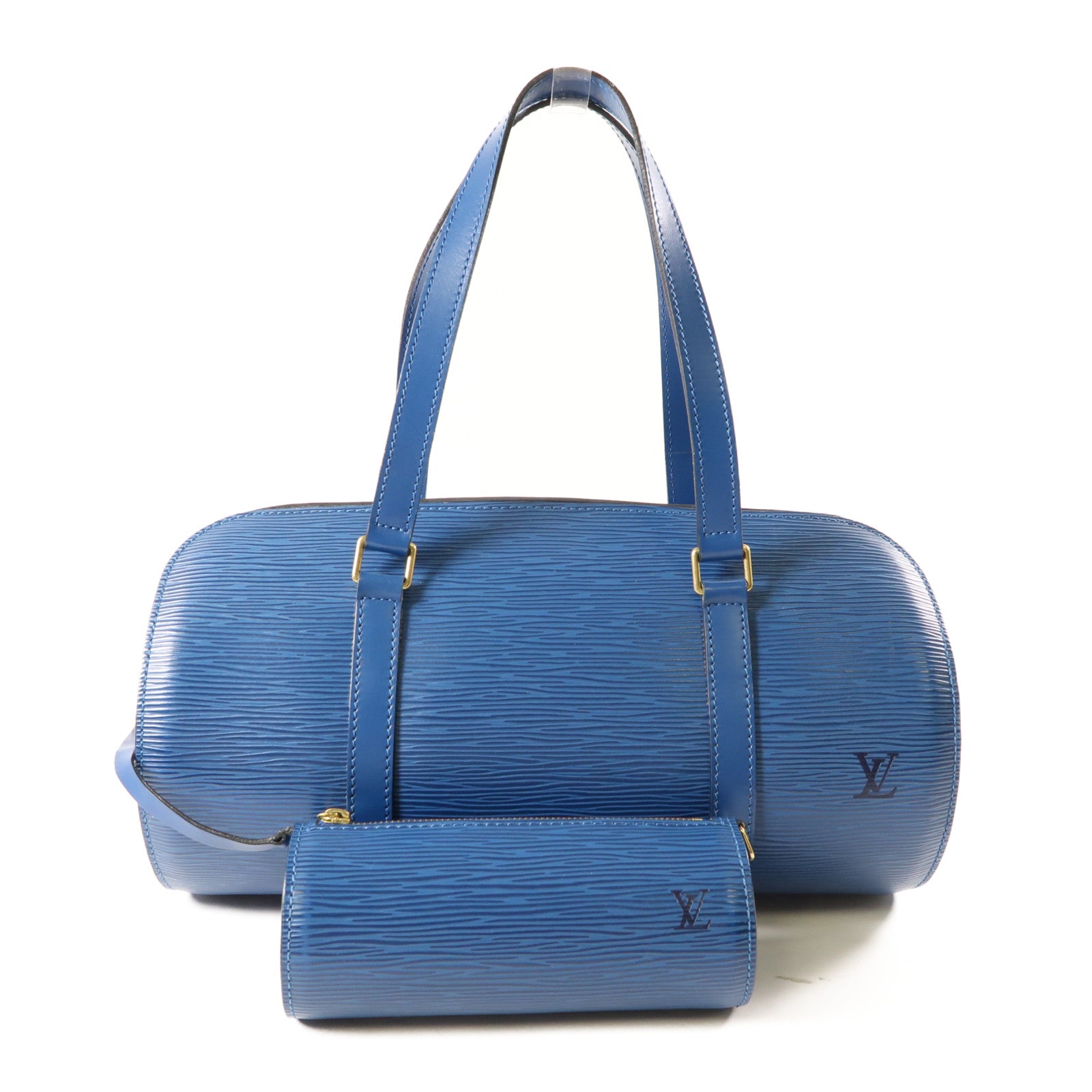 LOUIS VUITTON Epi Soufflot手挽袋藍色
