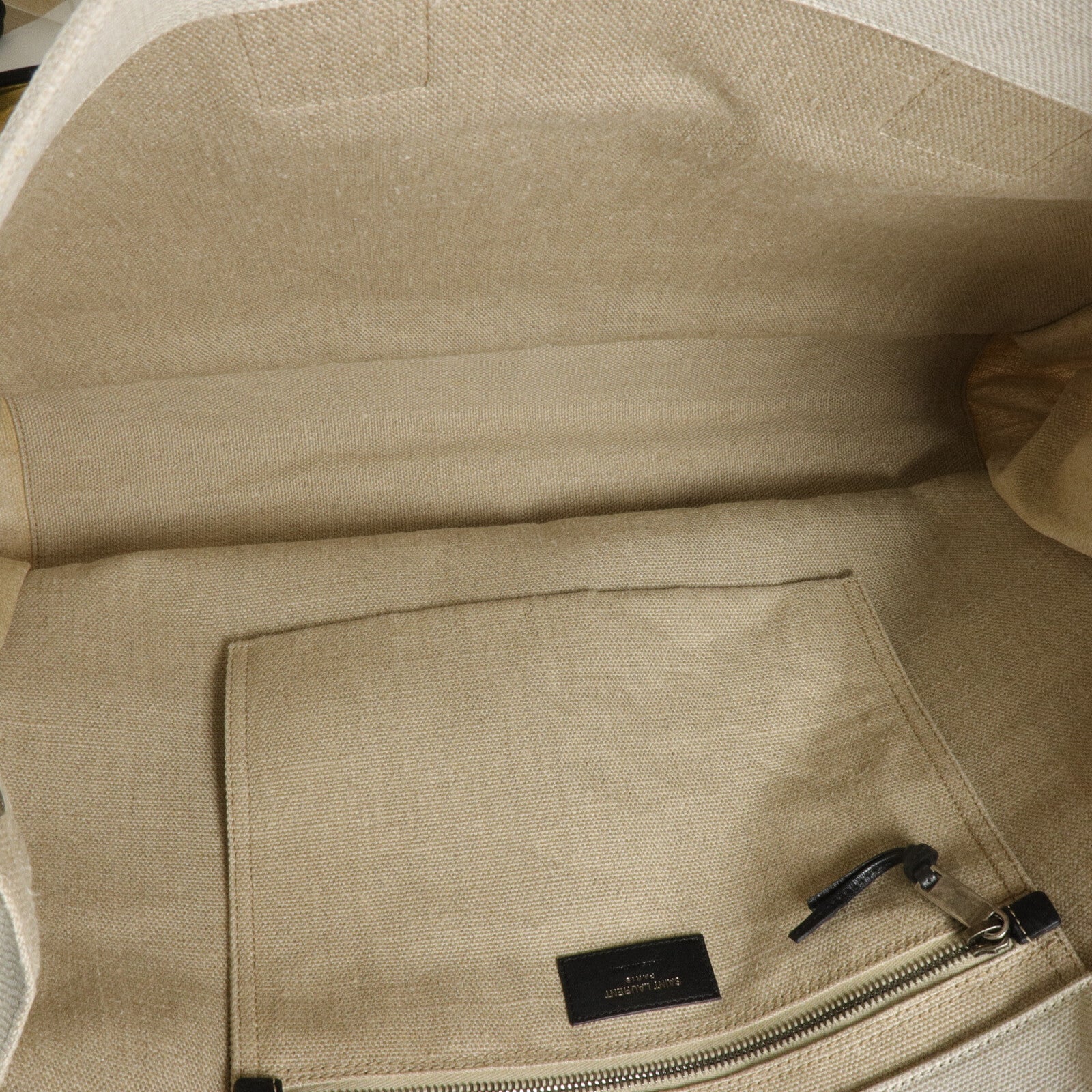 SAINT LAURENT 帆布Rive Gauche Large手挽袋