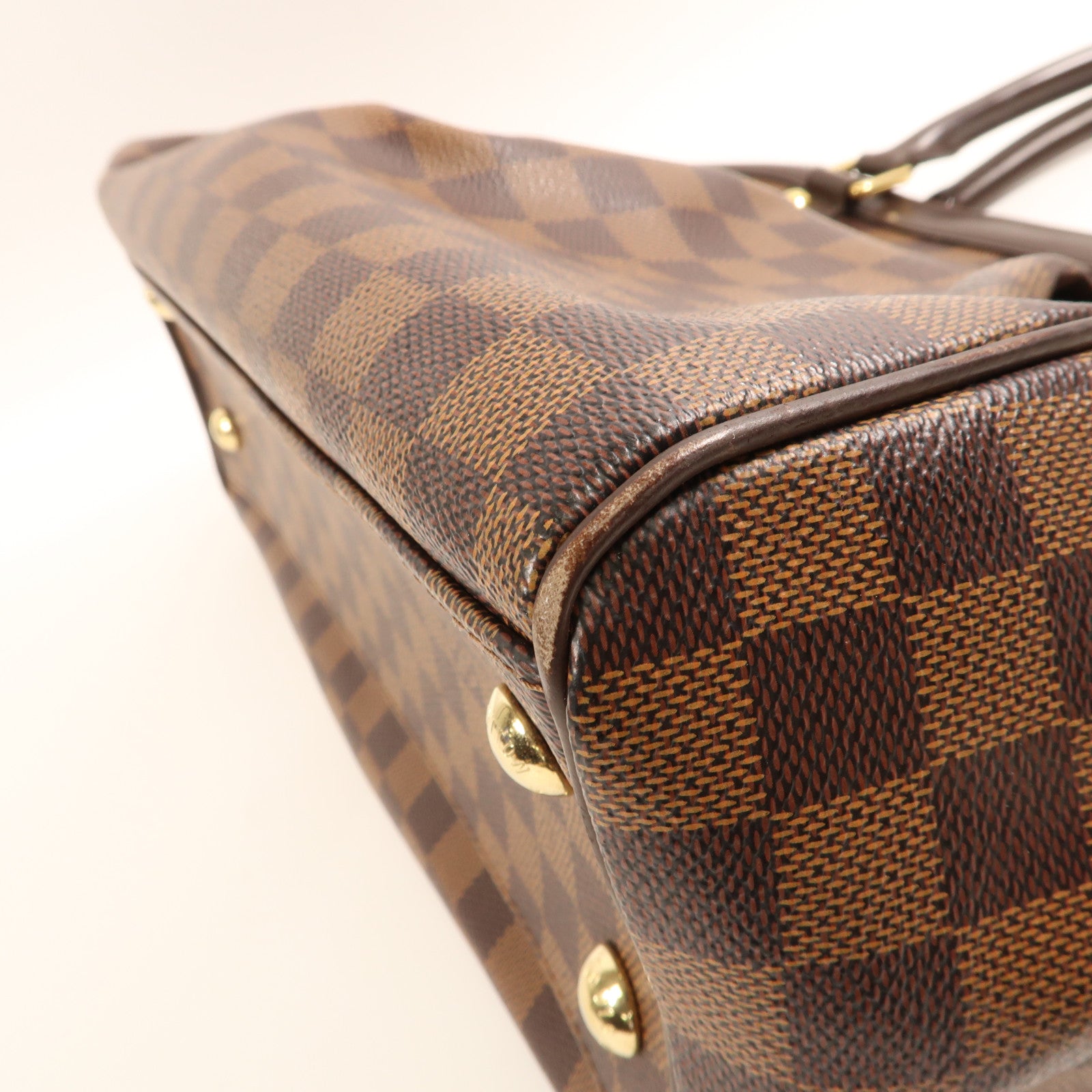 LOUIS VUITTON 【激減優惠】Damier Trevi金扣手挽肩背兩用袋棕色