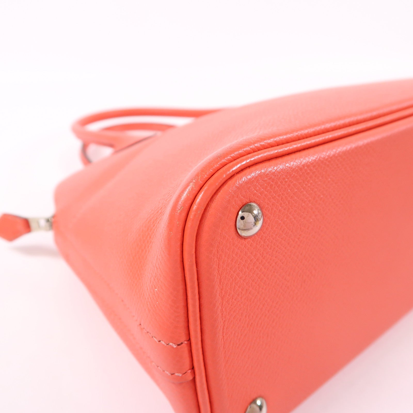 HERMES Epsom皮革Bolide 27銀扣手挽肩背兩用袋Rose Jaipur