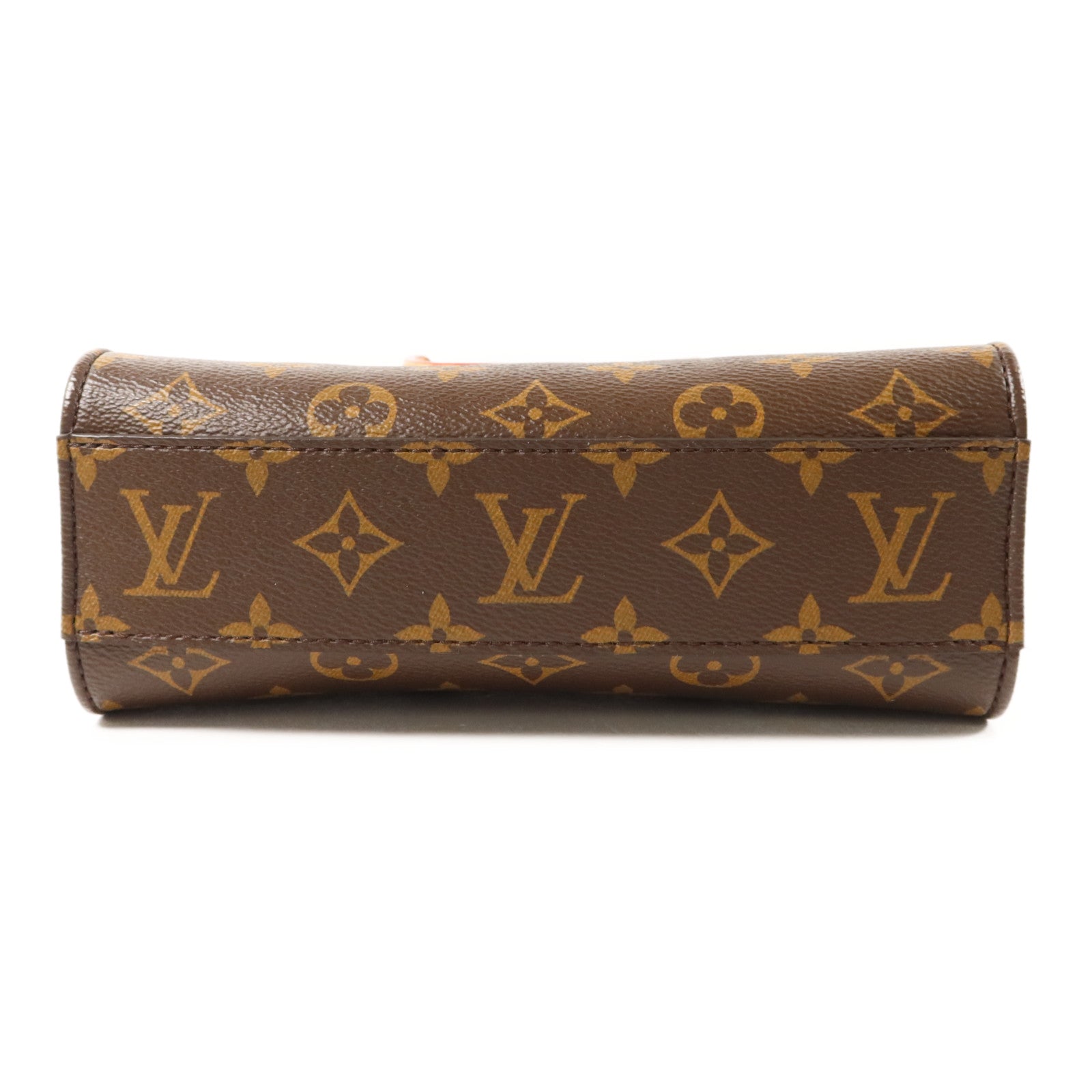 LOUIS VUITTON Monogram Sac Plat BB金扣手挽肩背兩用袋棕色