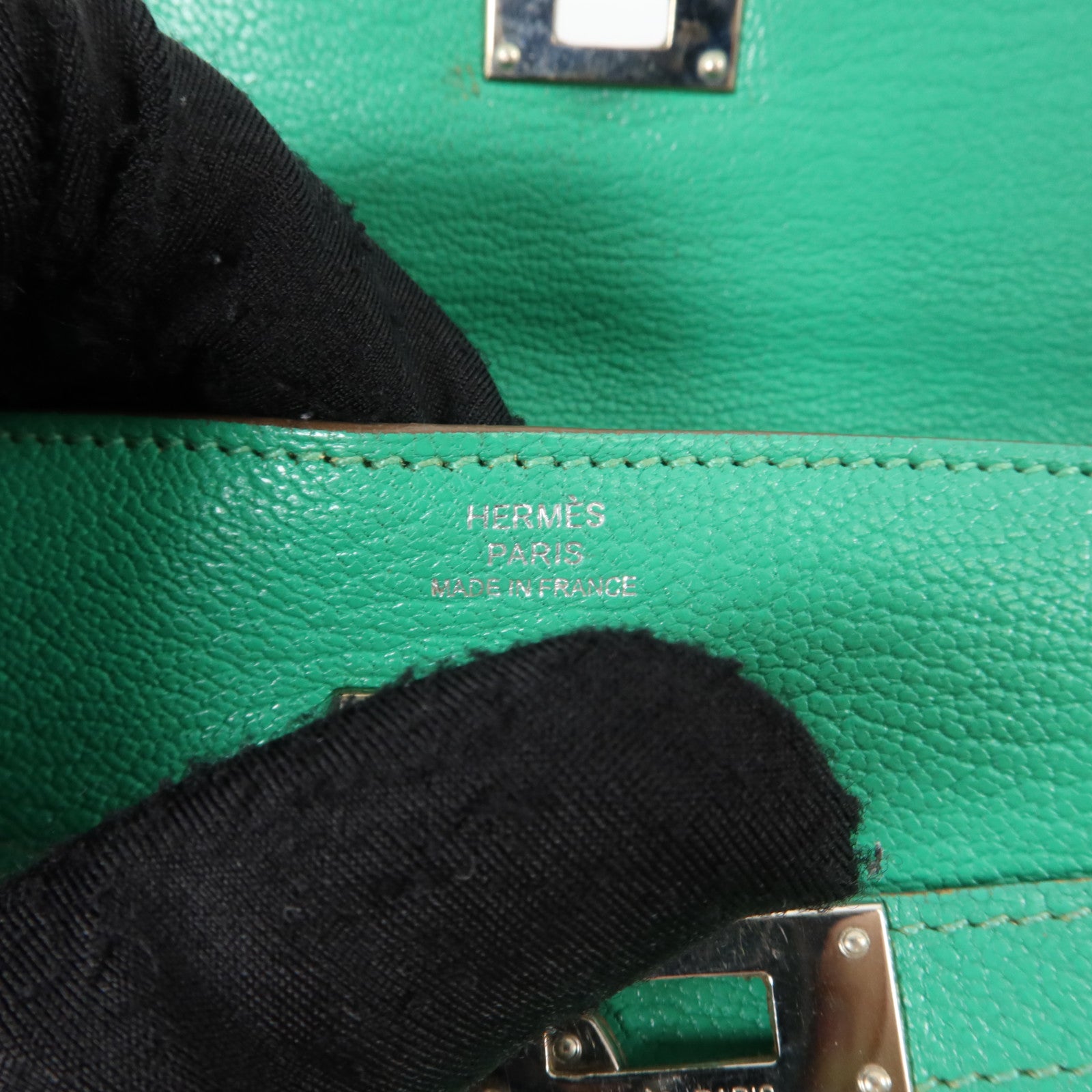 HERMES Chevre皮革Kelly Wallet長錢包Bambou