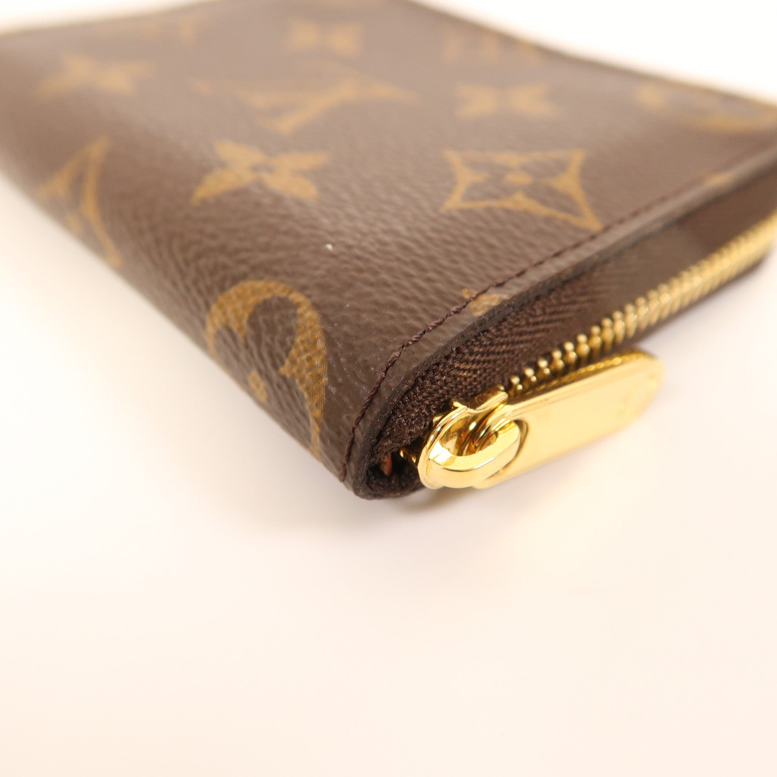 LOUIS VUITTON Monogram Zippy Coin Purse金扣零錢包啡色