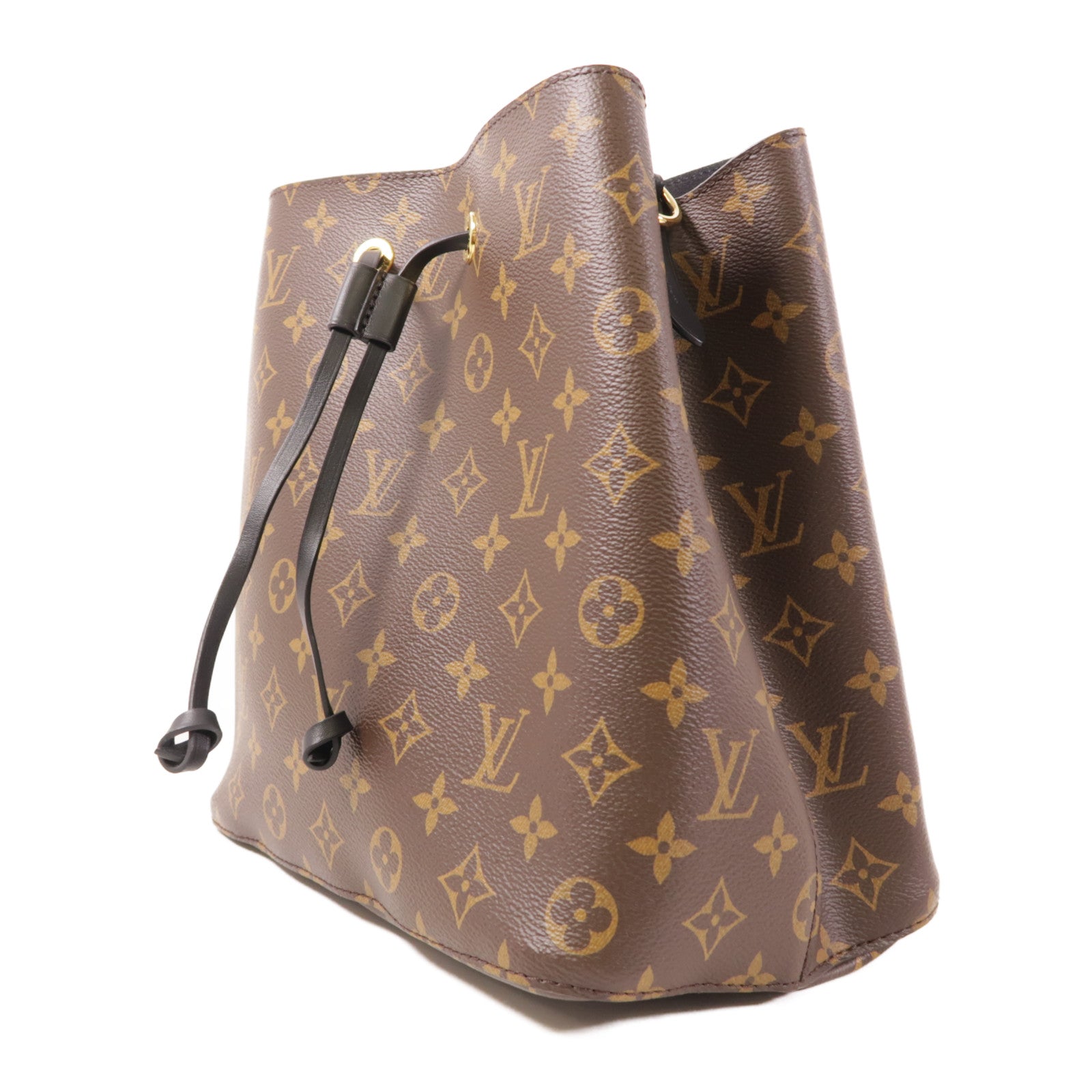 LOUIS VUITTON Monogram Neo Noe MM金扣肩背袋棕色