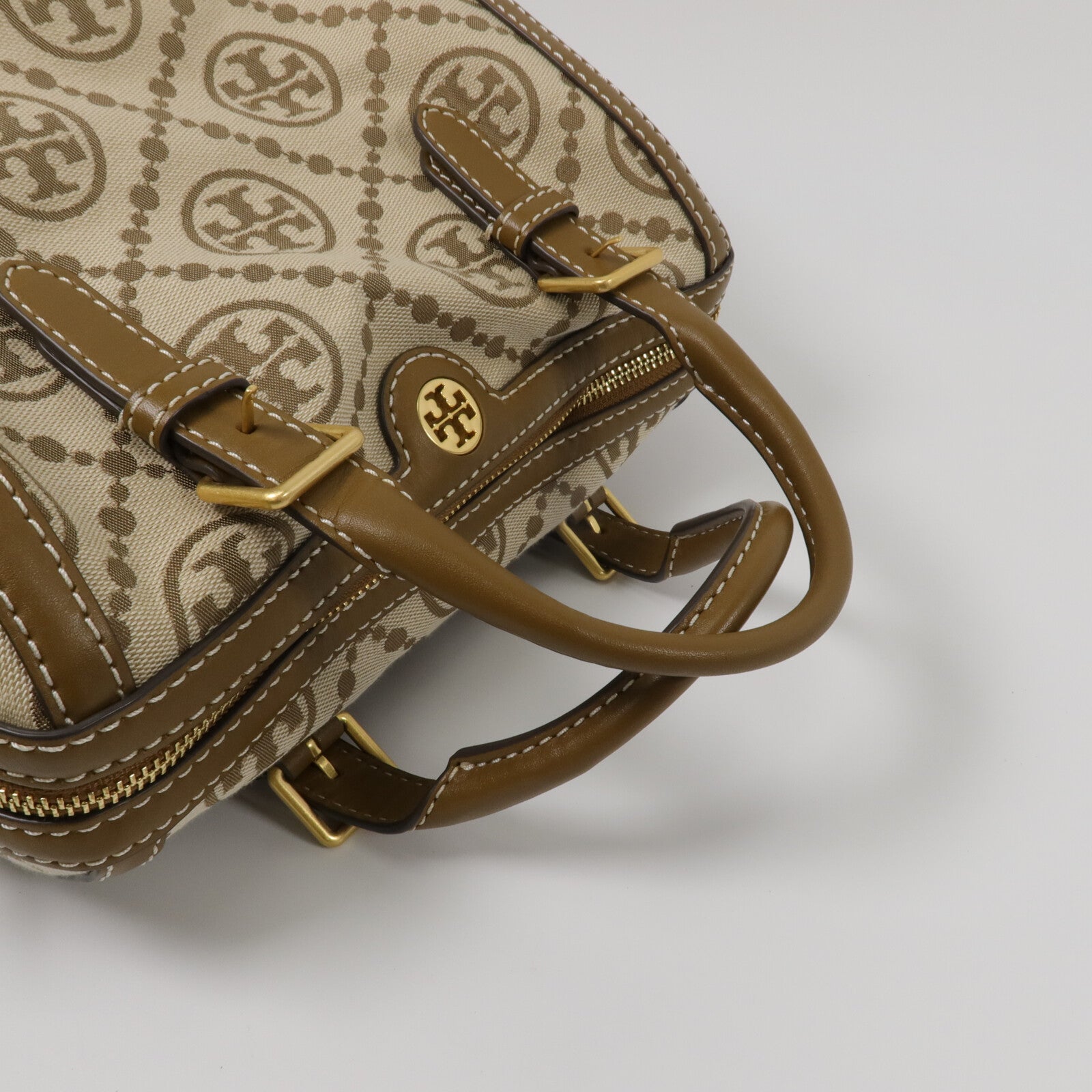 Tory Burch 帆布T Monogram Jacquard Barrel Bag手挽肩背兩用袋