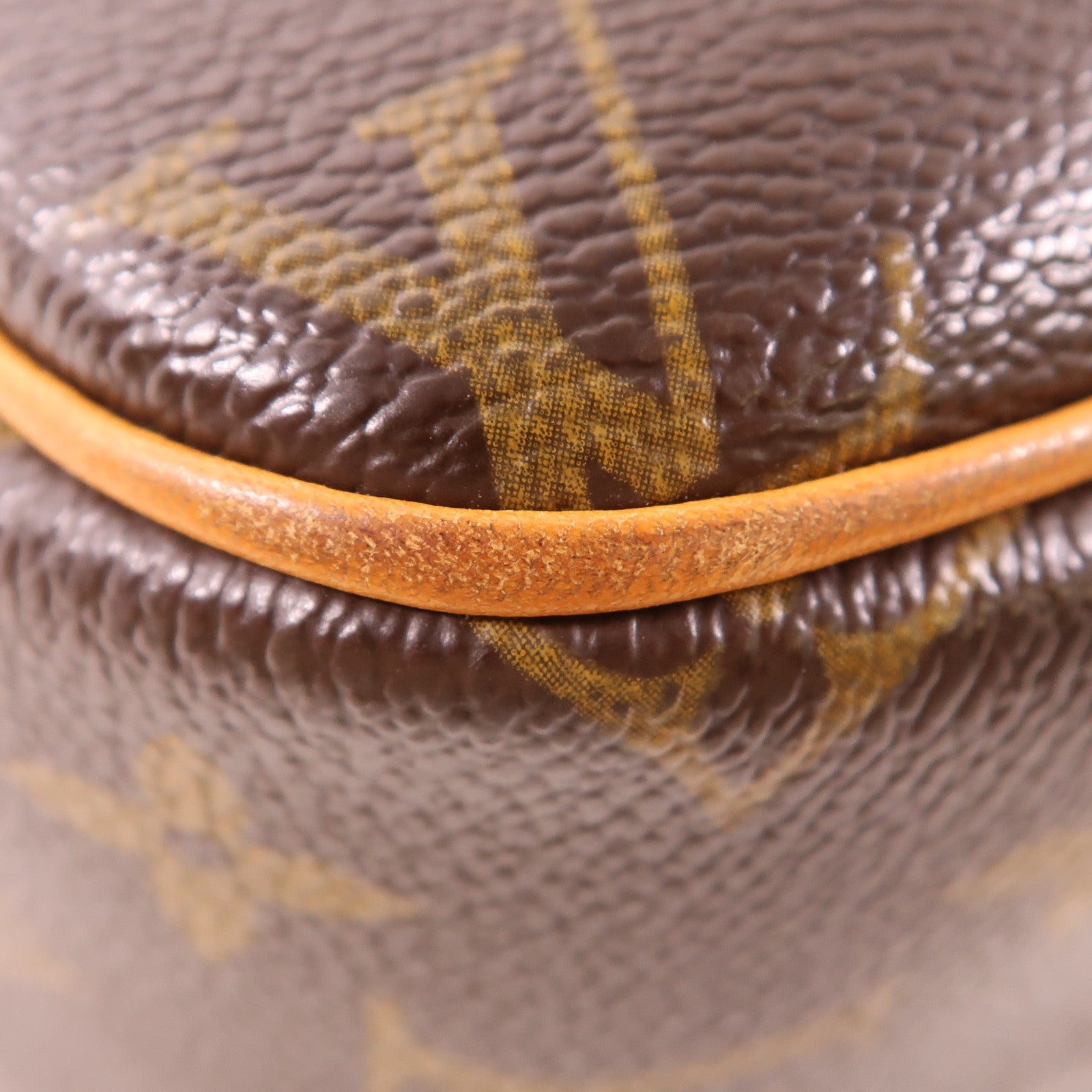 LOUIS VUITTON Monogram Reporter PM金扣肩背袋棕色