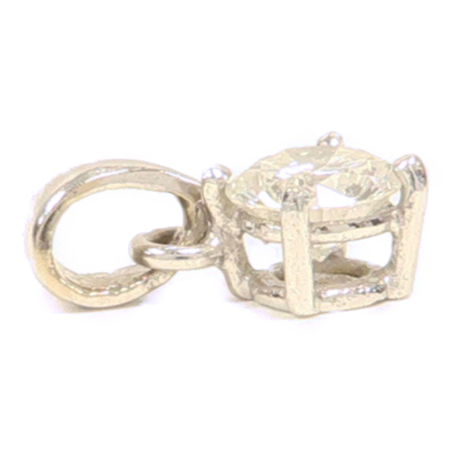 JEWELRY 18K白金Pendant0.30ct鑽石吊墜銀色