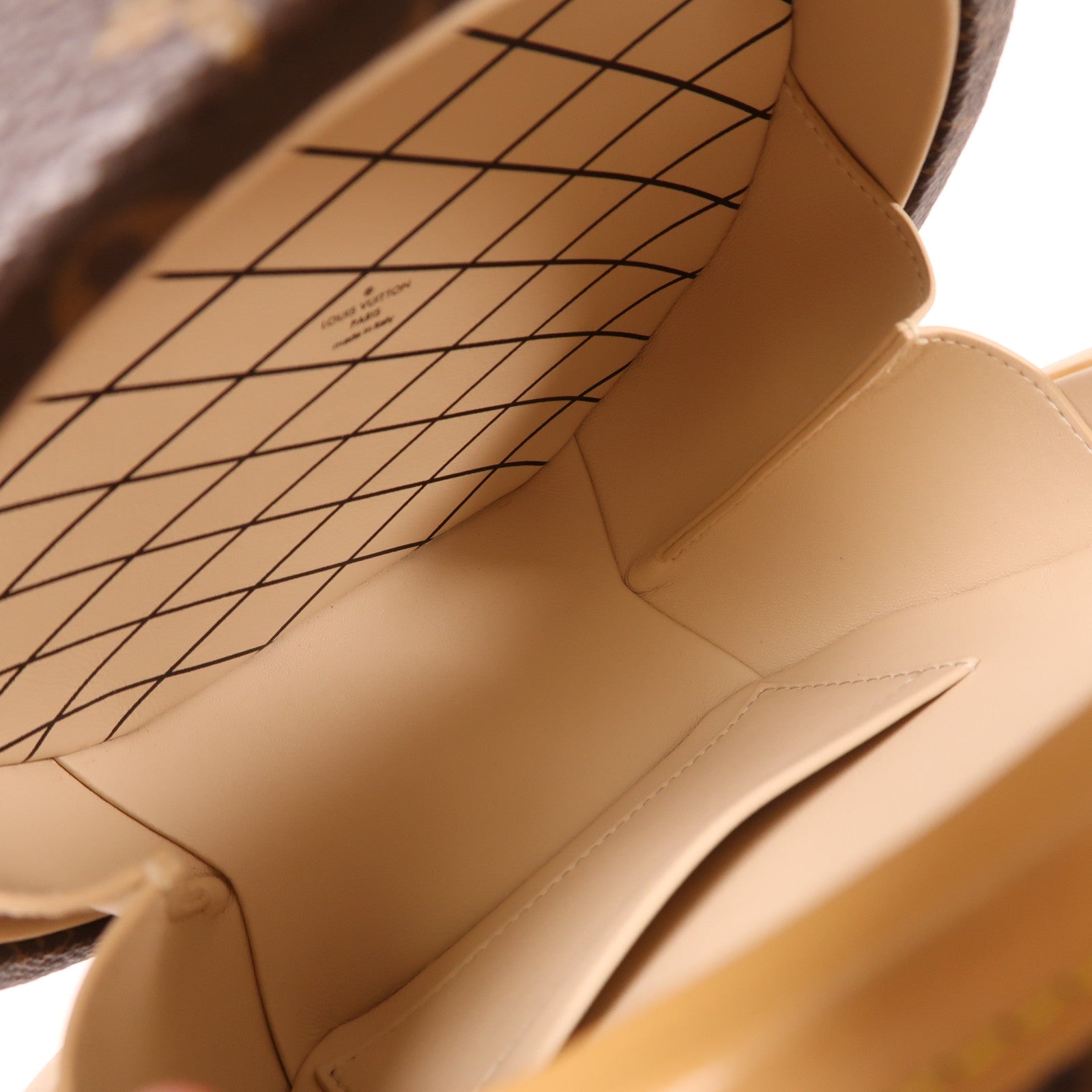 LOUIS VUITTON Monogram Petite Boite Chapeau金扣手挽肩背兩用袋棕色