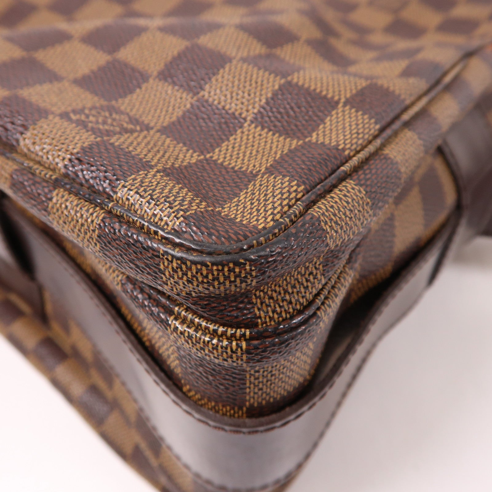 LOUIS VUITTON 【激減優惠】Damier Naviglio金扣肩背袋棕色