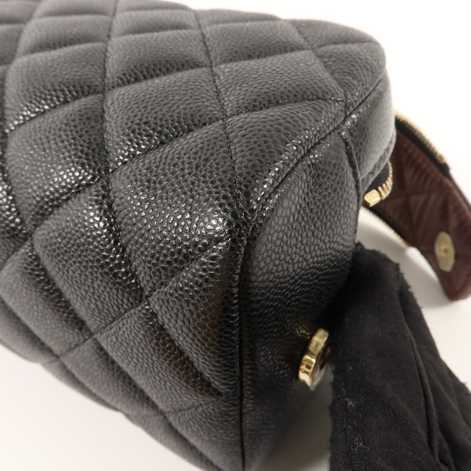 CHANEL 牛皮皮革Classic Double Zipper Cosmetic Bag小袋