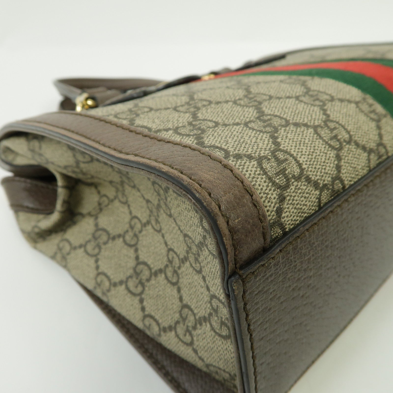 GUCCI 塗層帆布Ophidia GG Small Tote Bag金扣手挽肩背兩用袋啡色