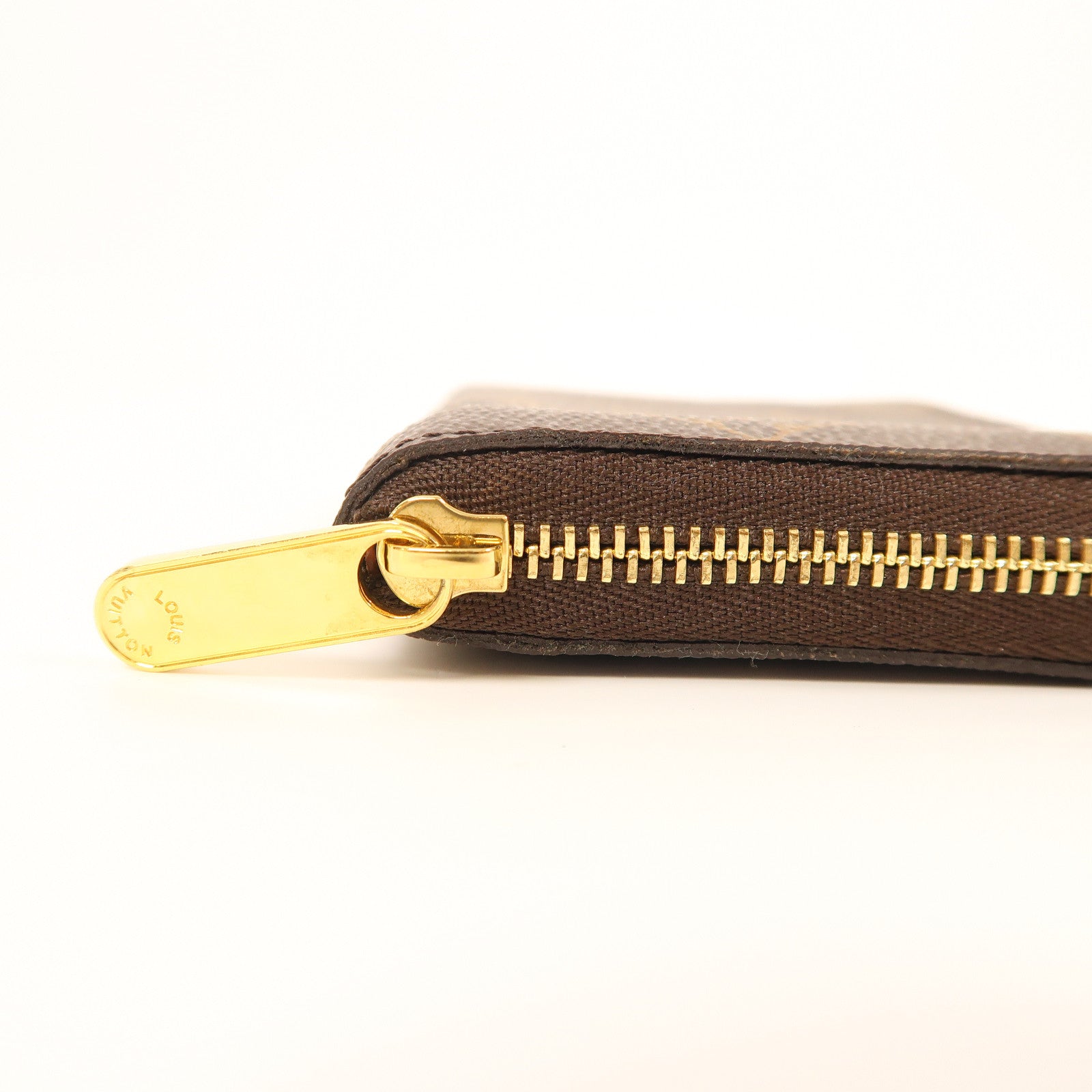 LOUIS VUITTON Monogram Zippy Coin Purse金扣零錢包啡色
