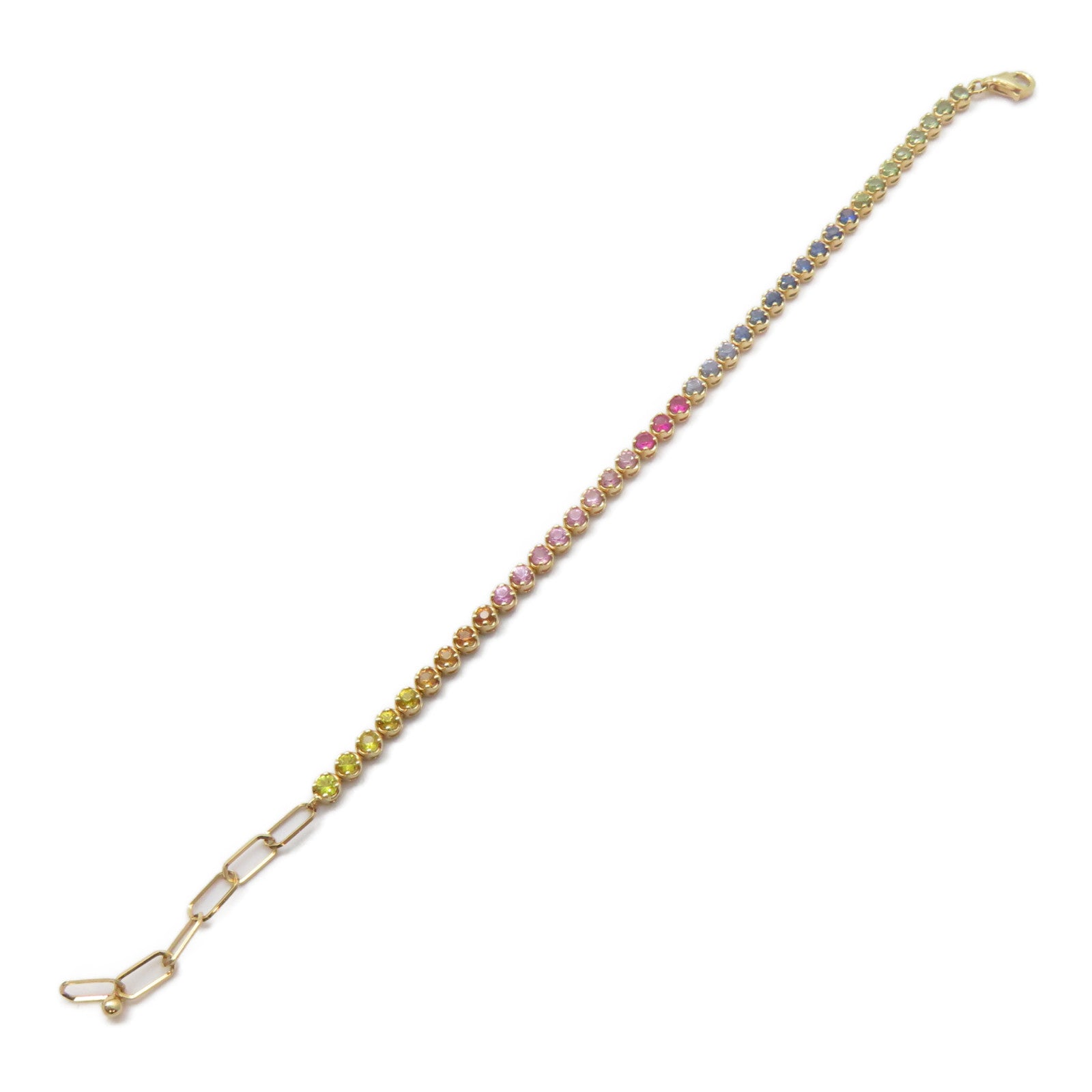 JEWELRY 【激減優惠】18K玫瑰金Sapphire Bracelet 2.99ct彩色寶石手鏈
