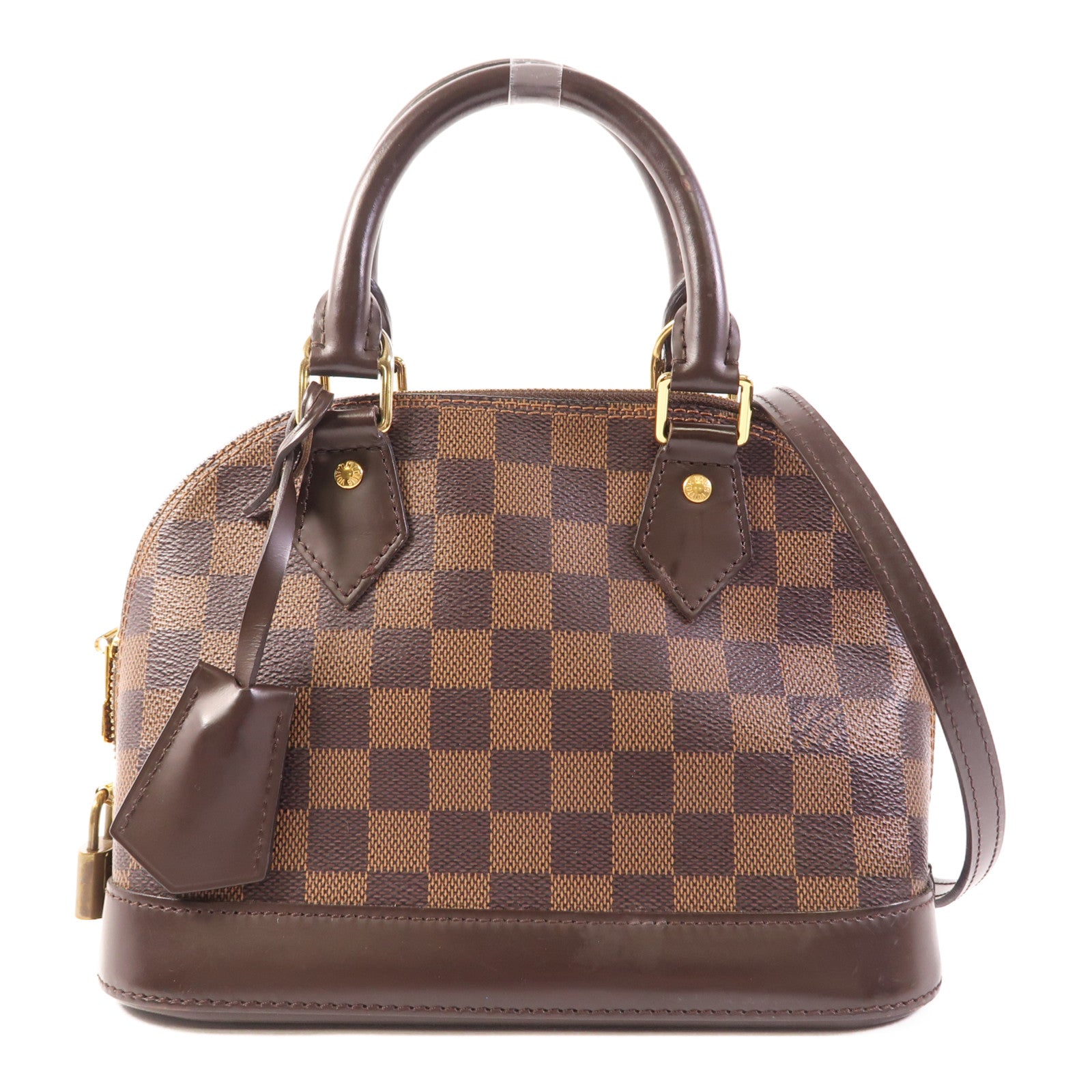 LOUIS VUITTON Damier Alma BB金扣手挽肩背兩用袋